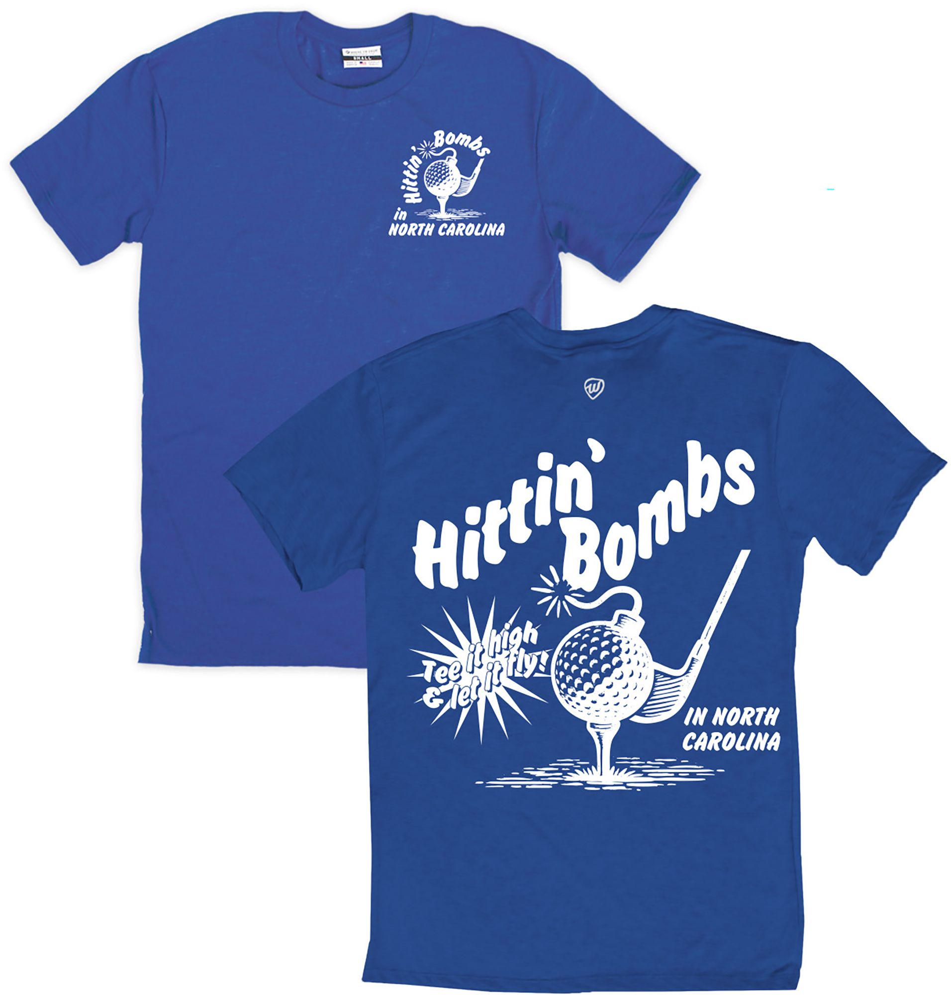 Where I'm From Adult North Carolina Hittin 2Hit Royal T-Shirt