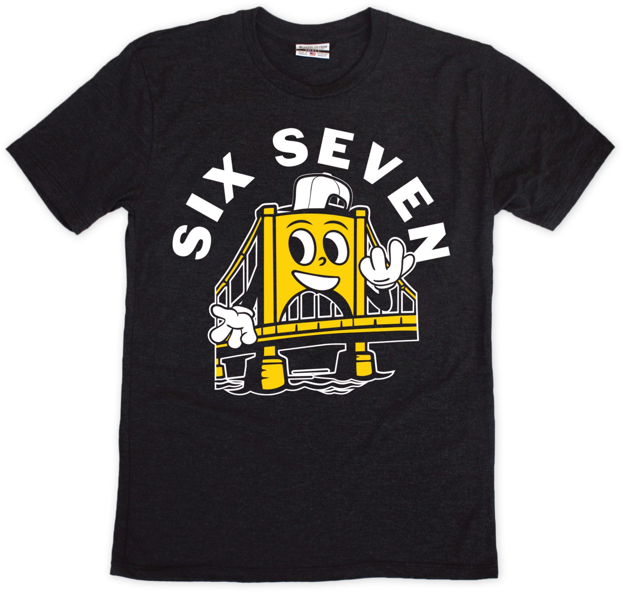 Where I'm From Adult Pittsburgh Black Six Seven T-Shirt