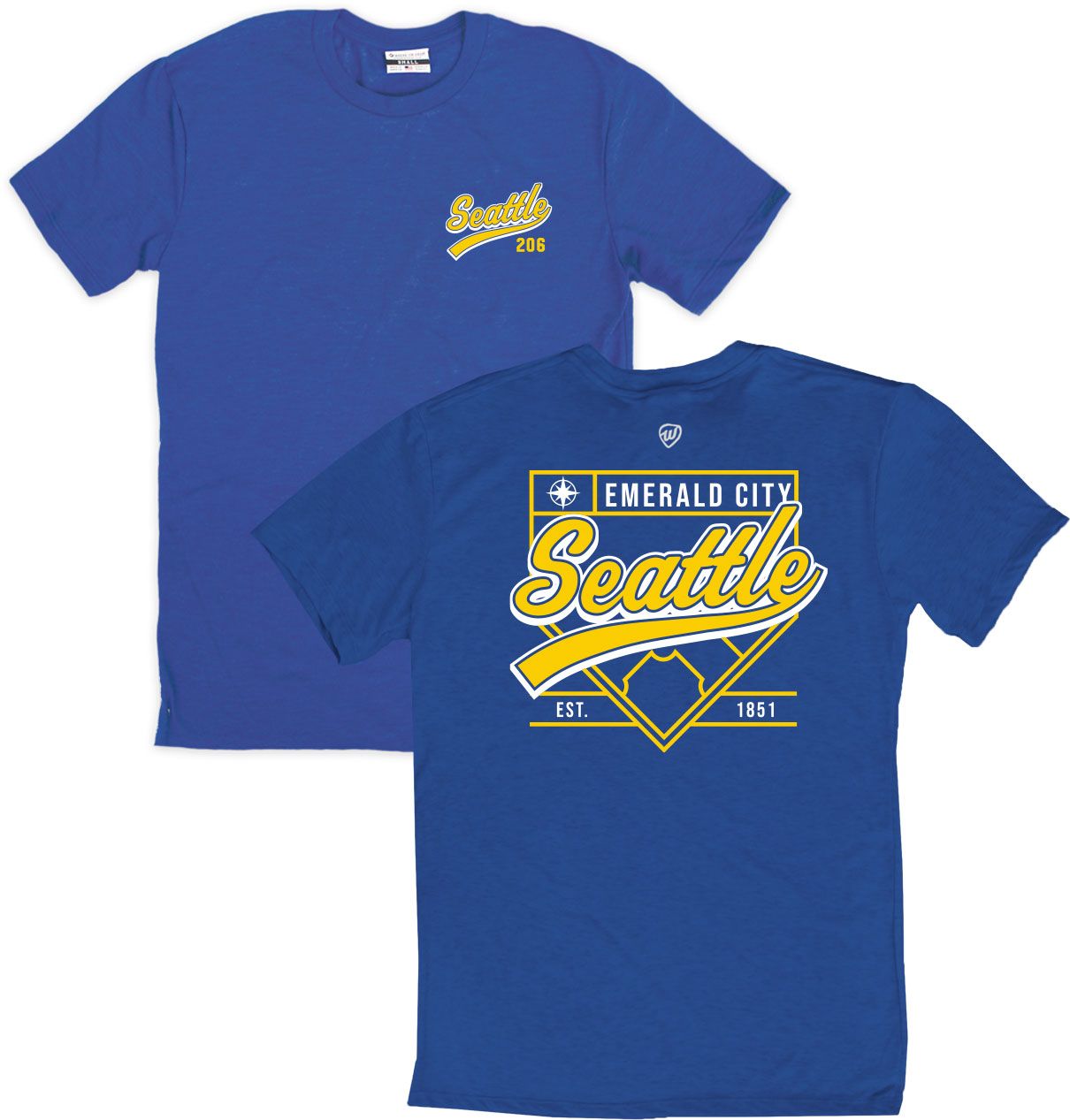 Where I'm From Adult Seattle Royal Baseball T-Shirt