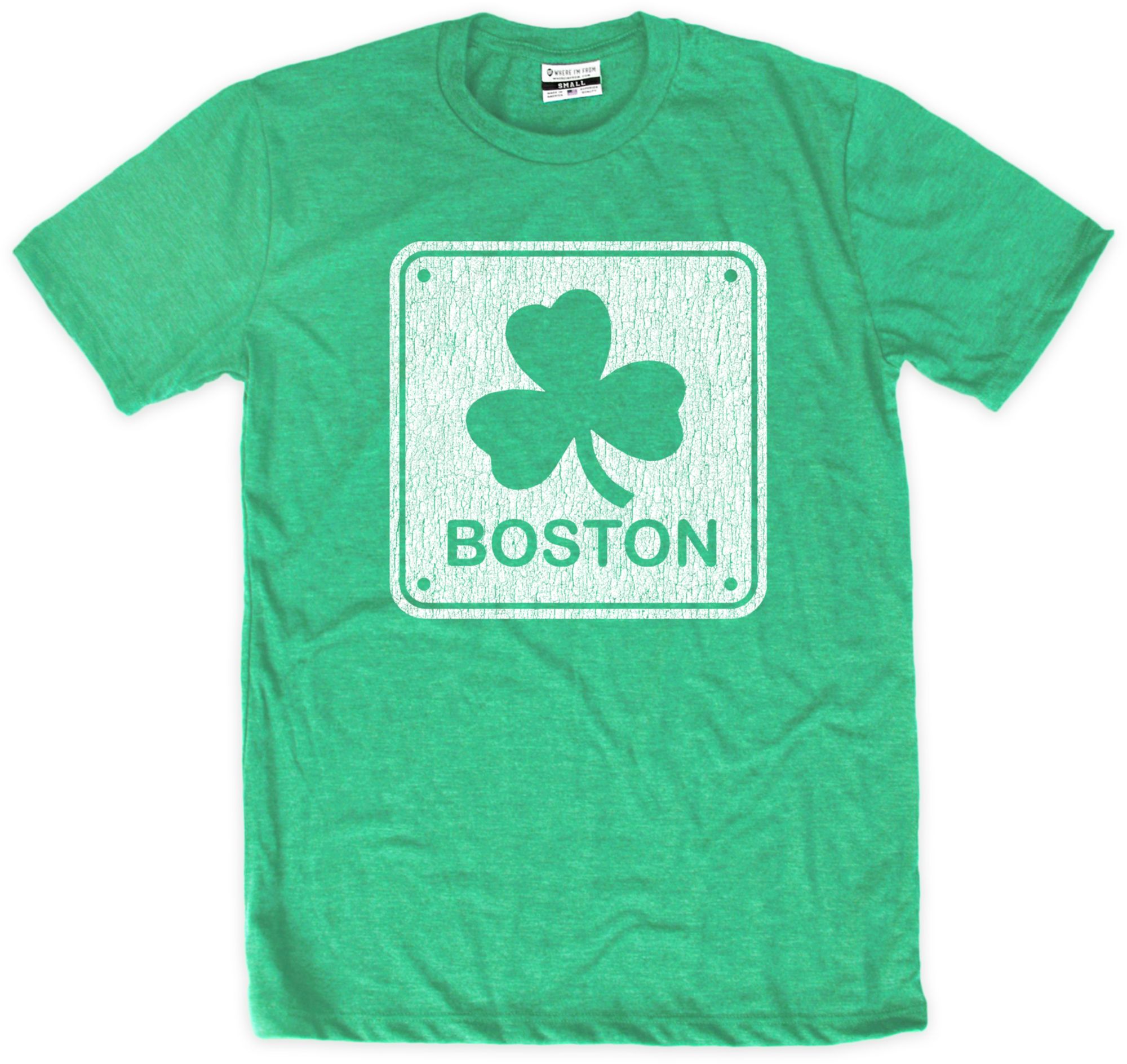 Where I'm From Adult Boston Block Kelly Green St. Patty's T-Shirt