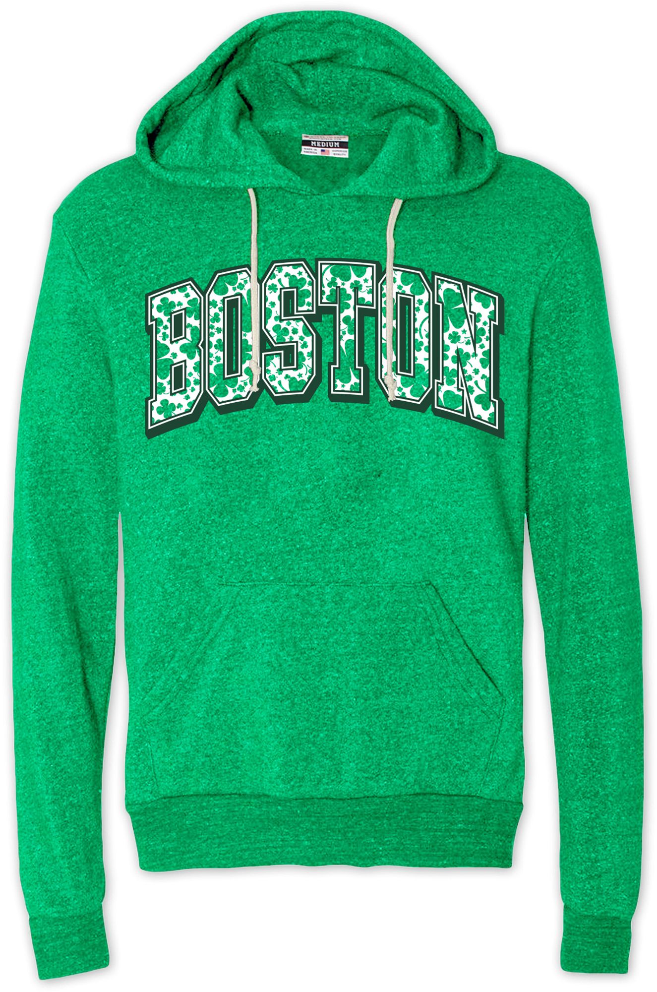 Where I'm From Adult Boston St. Patrick's Day Kelly Green Arch Pullover Hoodie