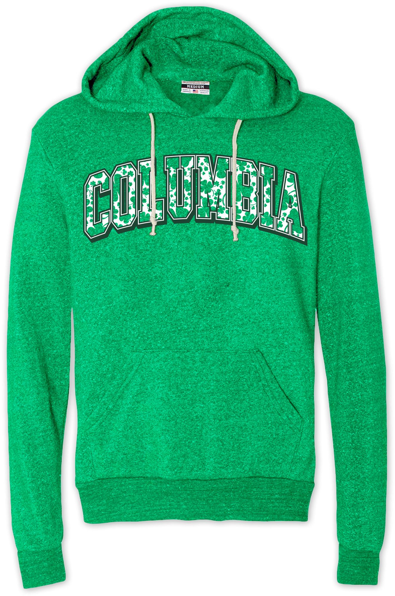 Where I'm From Adult Columbia St. Patrick's Day Kelly Green Arch Pullover Hoodie