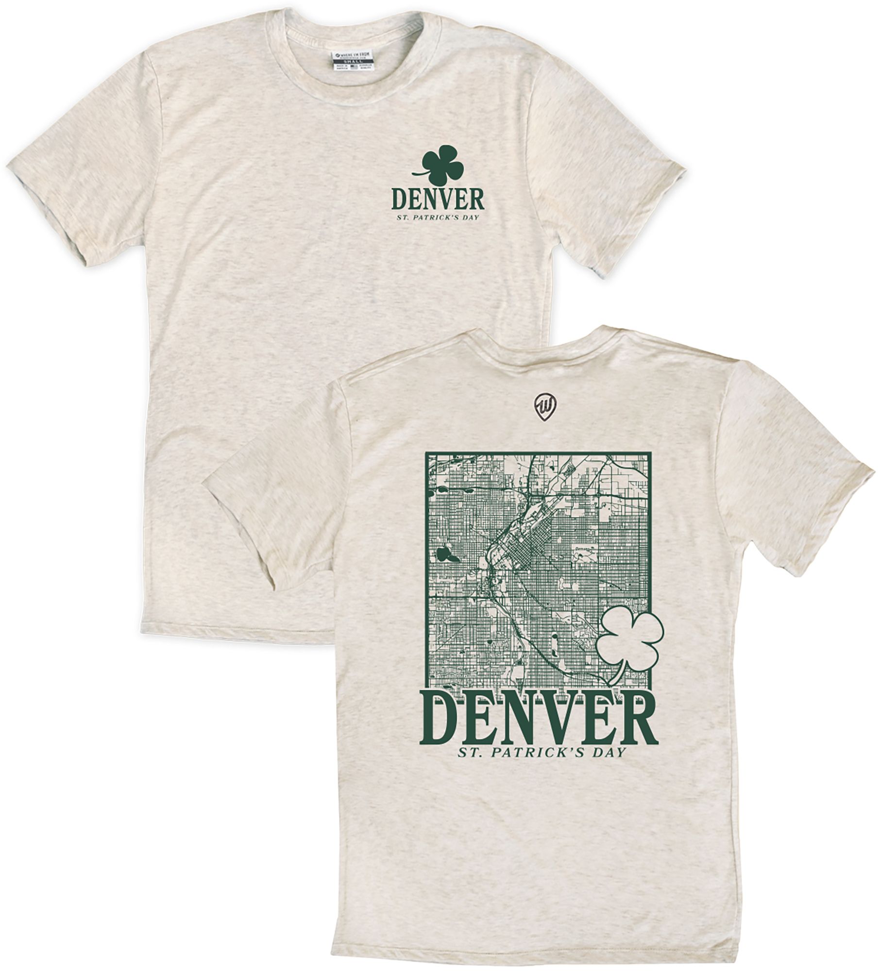 Where I'm From Adult Denver St. Patrick's Day Oatmeal City 2 Hit T-Shirt