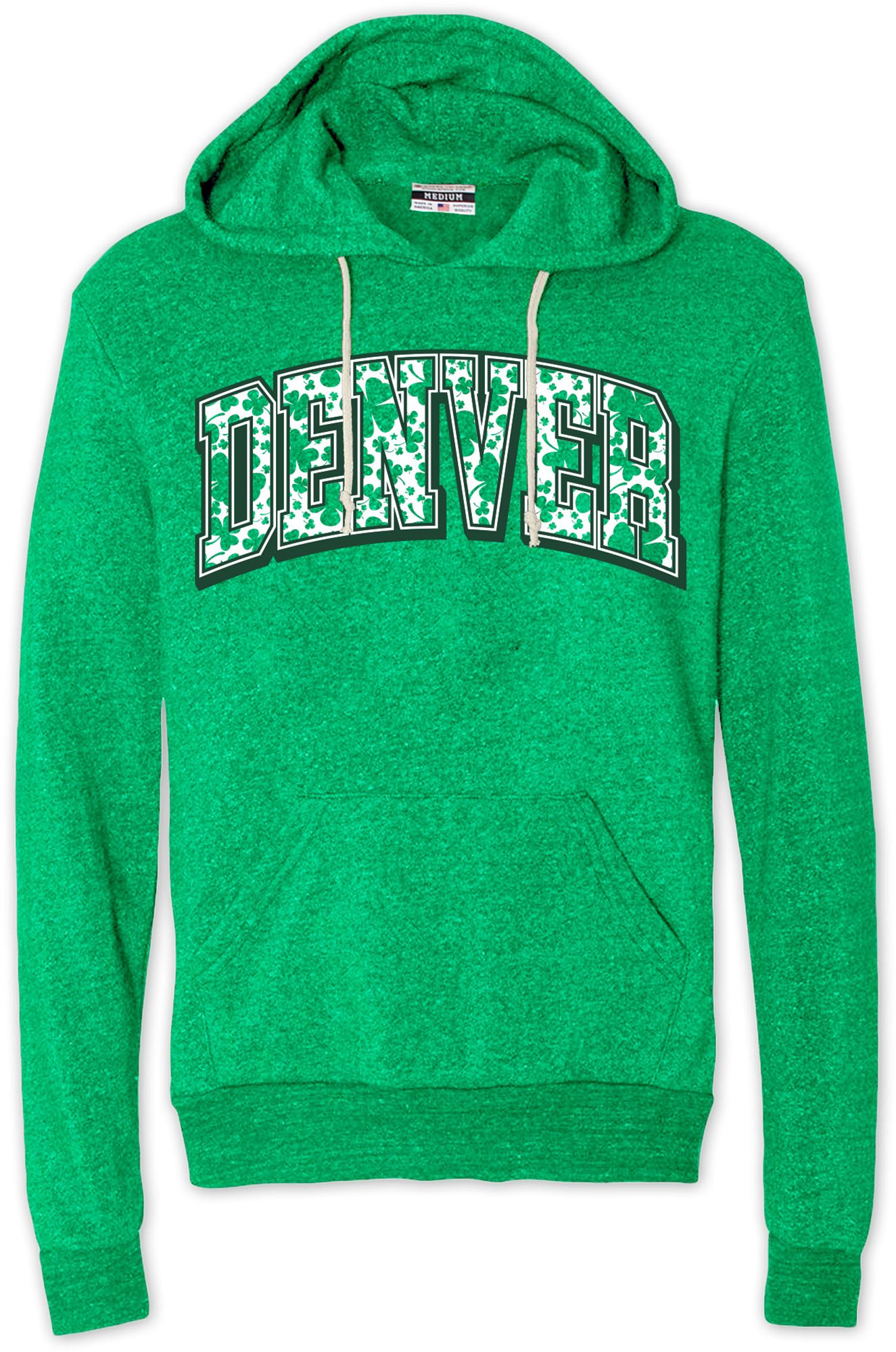 Where I'm From Adult Denver St. Patrick's Day Kelly Green Arch Pullover Hoodie