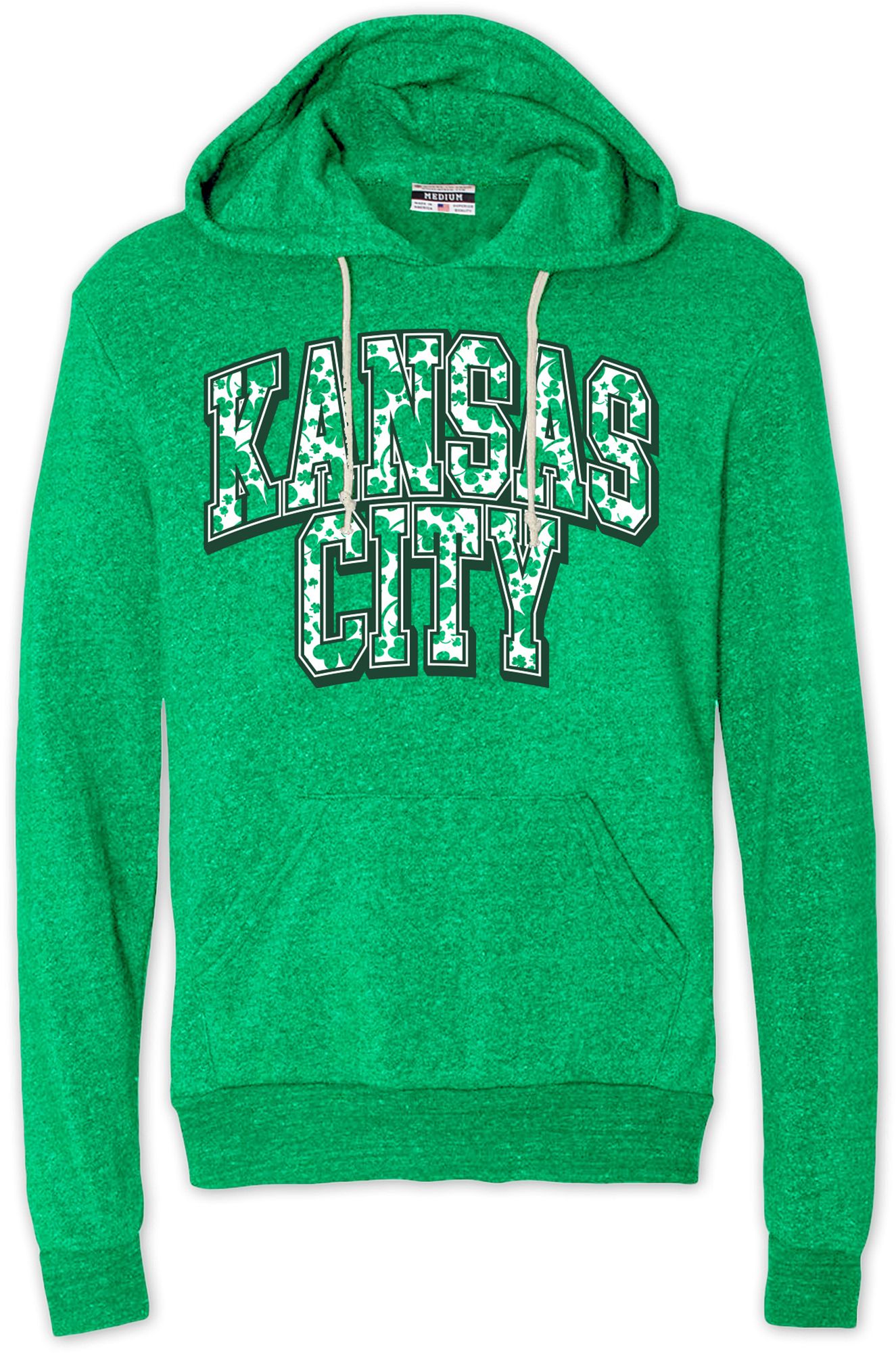 Where I'm From Adult Kansas City Arch Kelly Green St. Patty's Pullover Hoodie