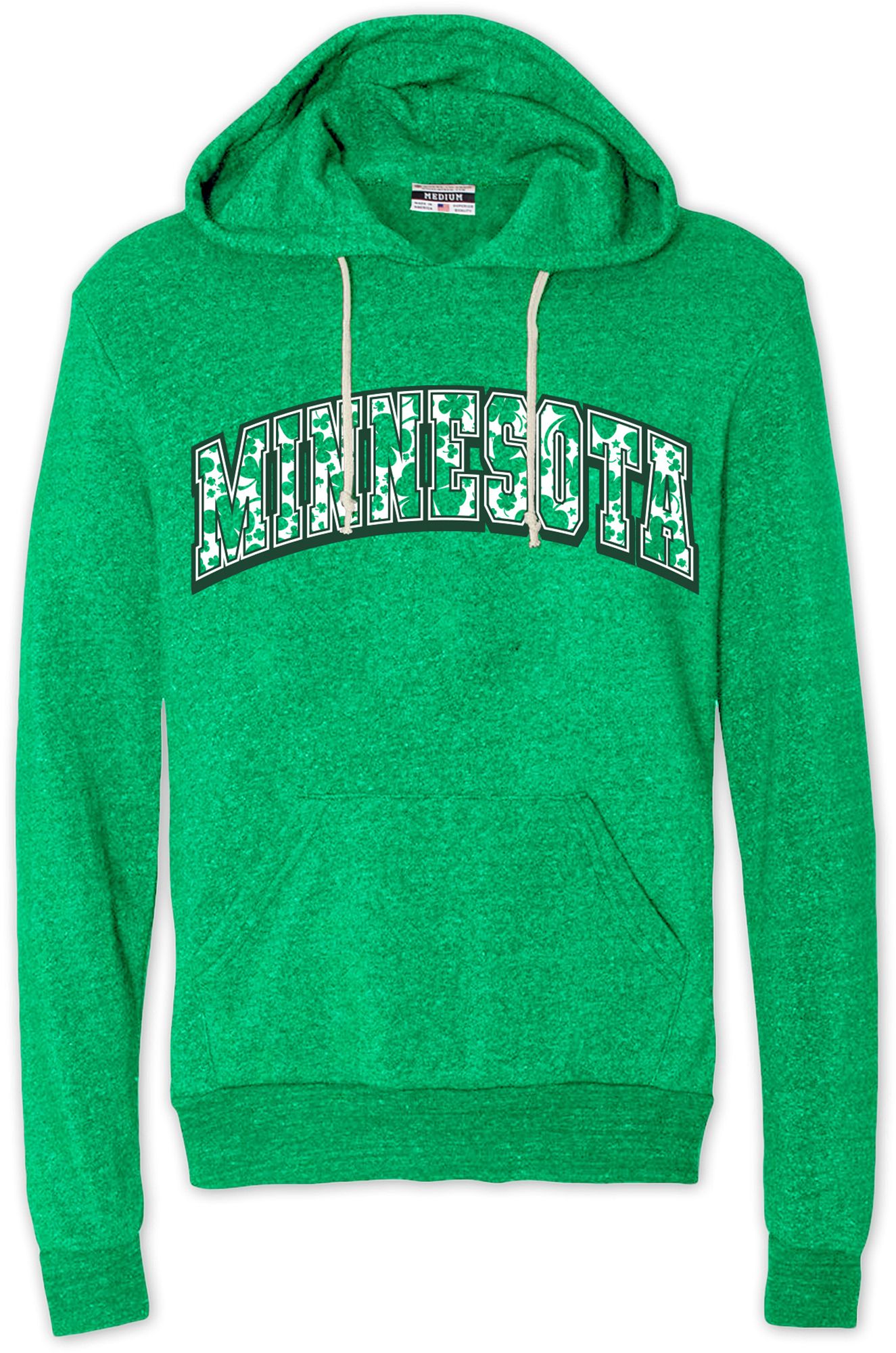 Where I'm From Adult Minnesota Arch Kelly Green St. Patty's Pullover Hoodie