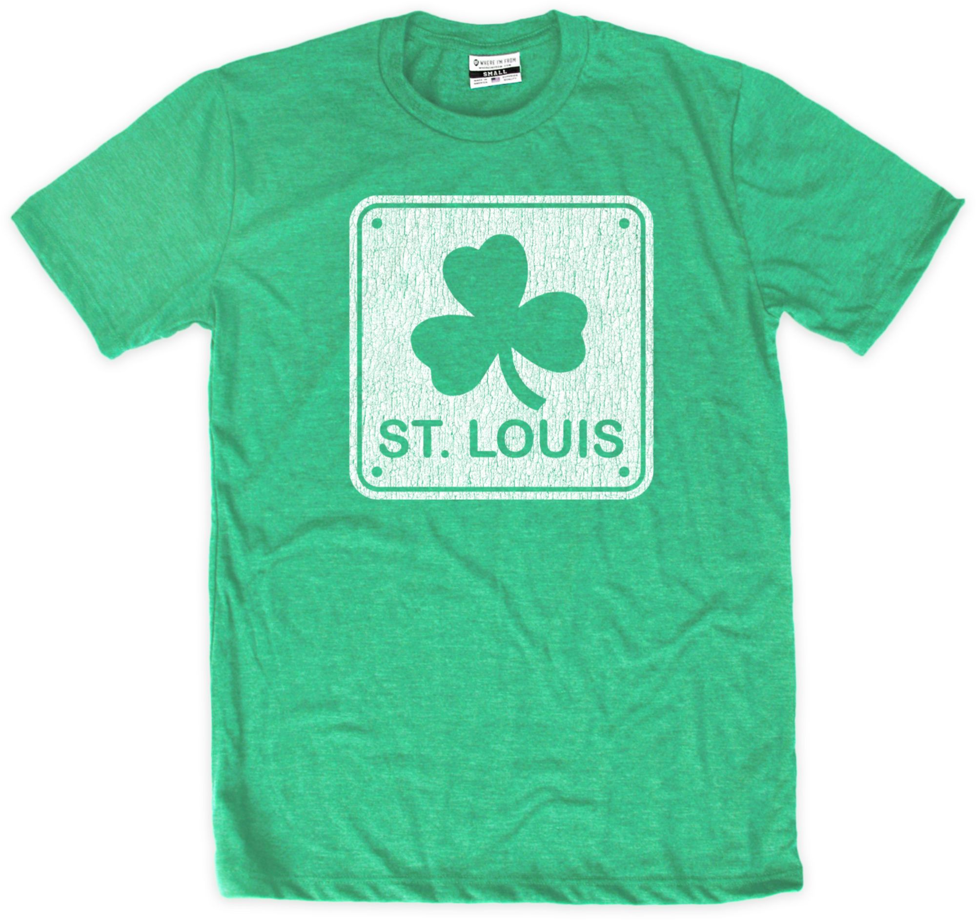 Where I'm From Adult St. Louis Block Kelly Green St. Patty's T-Shirt