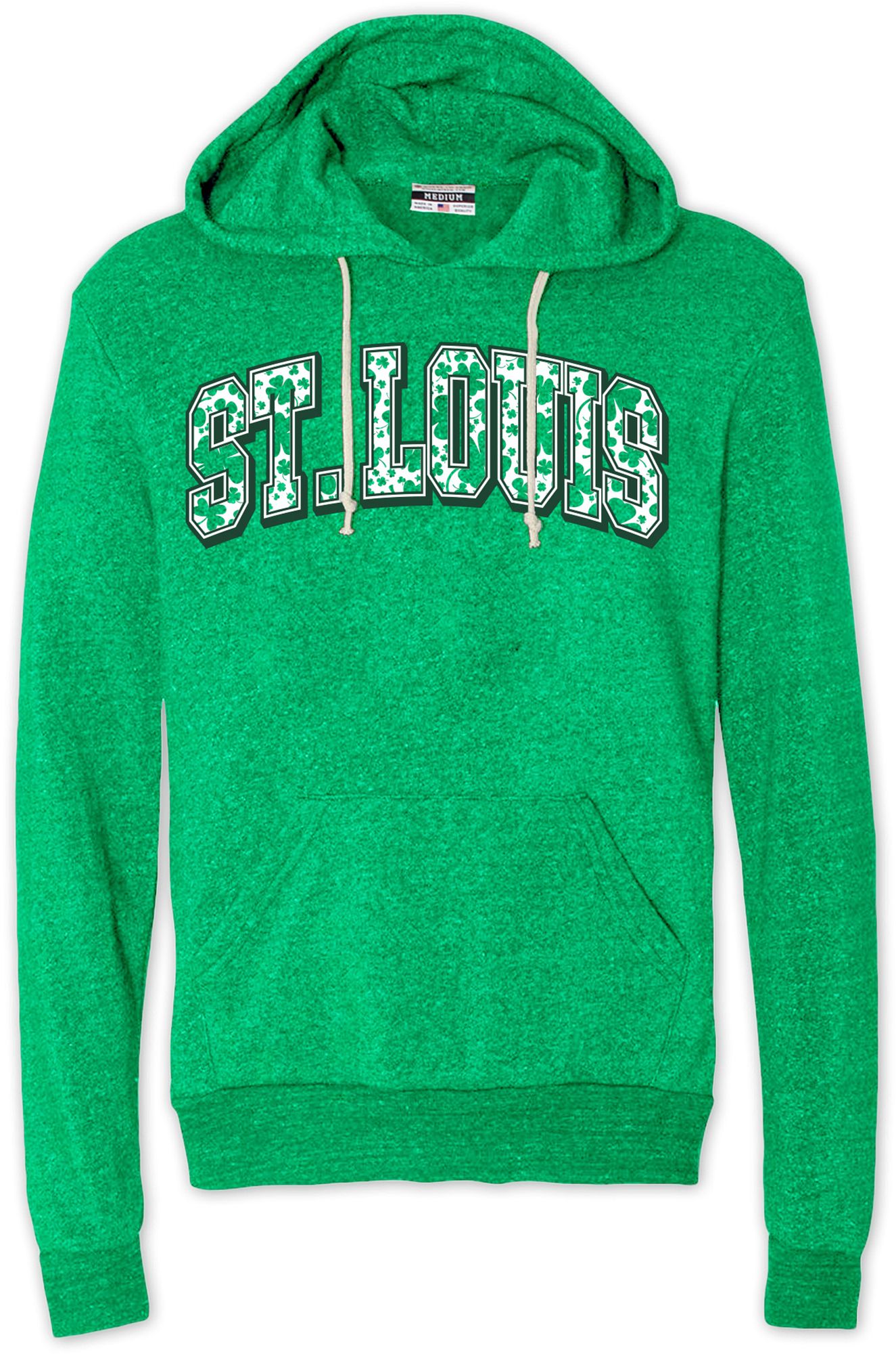 Where I'm From Adult St. Louis Arch Kelly Green St. Patty's Pullover Hoodie