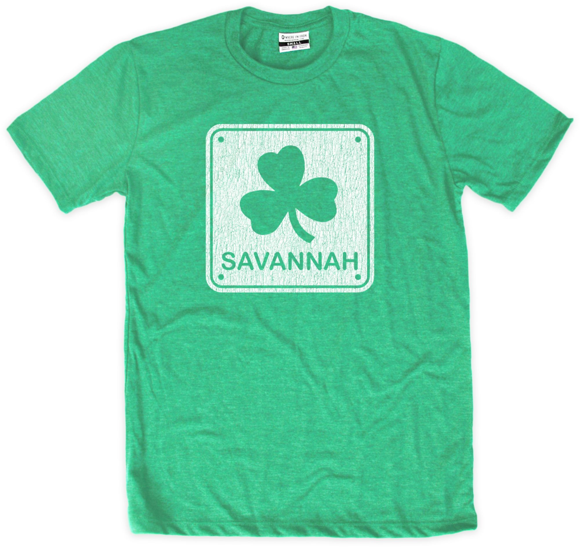 Where I'm From Adult Savannah Block Kelly Green St. Patty's T-Shirt