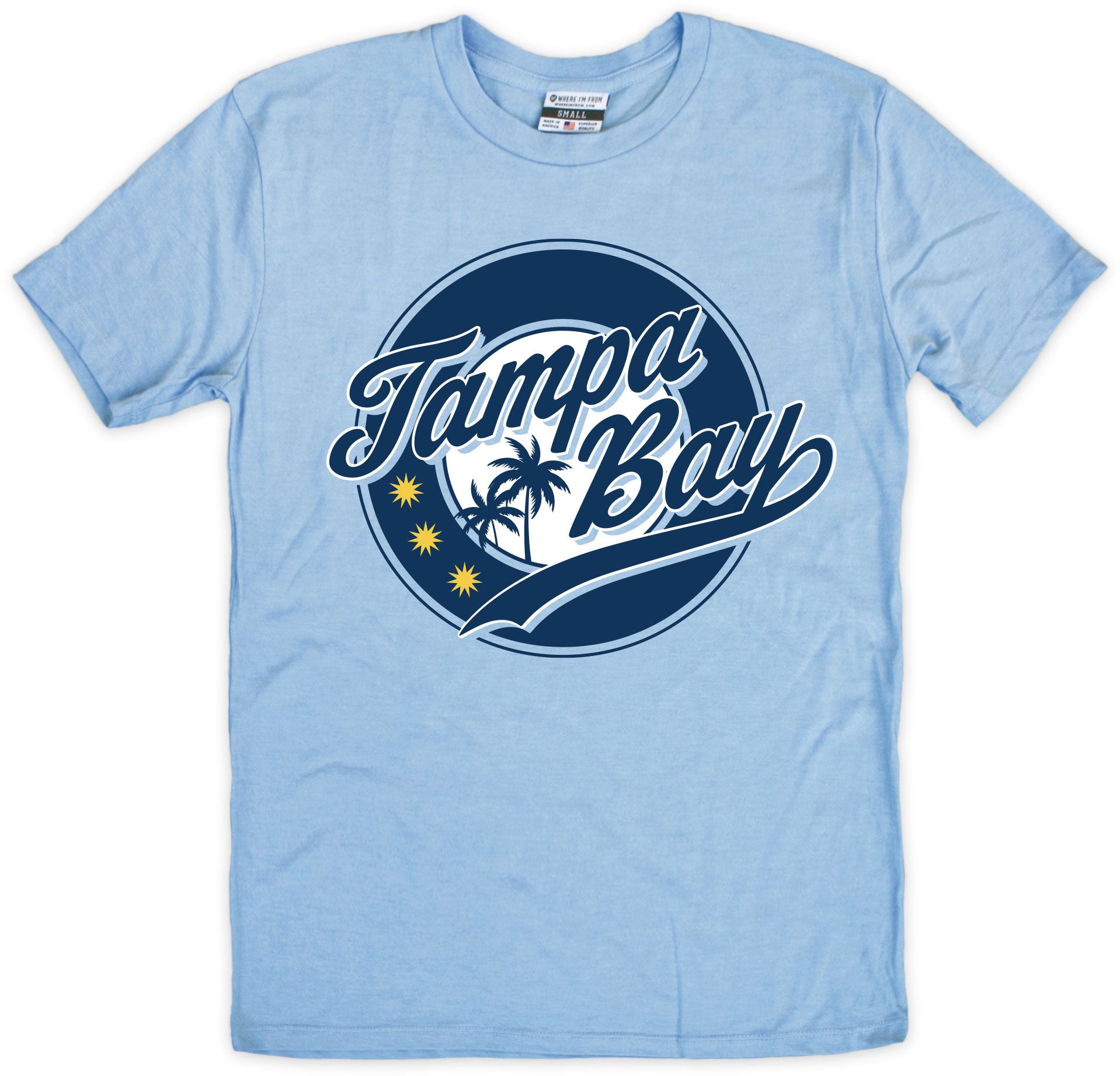 Where I'm From Adult Tampa Bay Light Blue Script T-Shirt