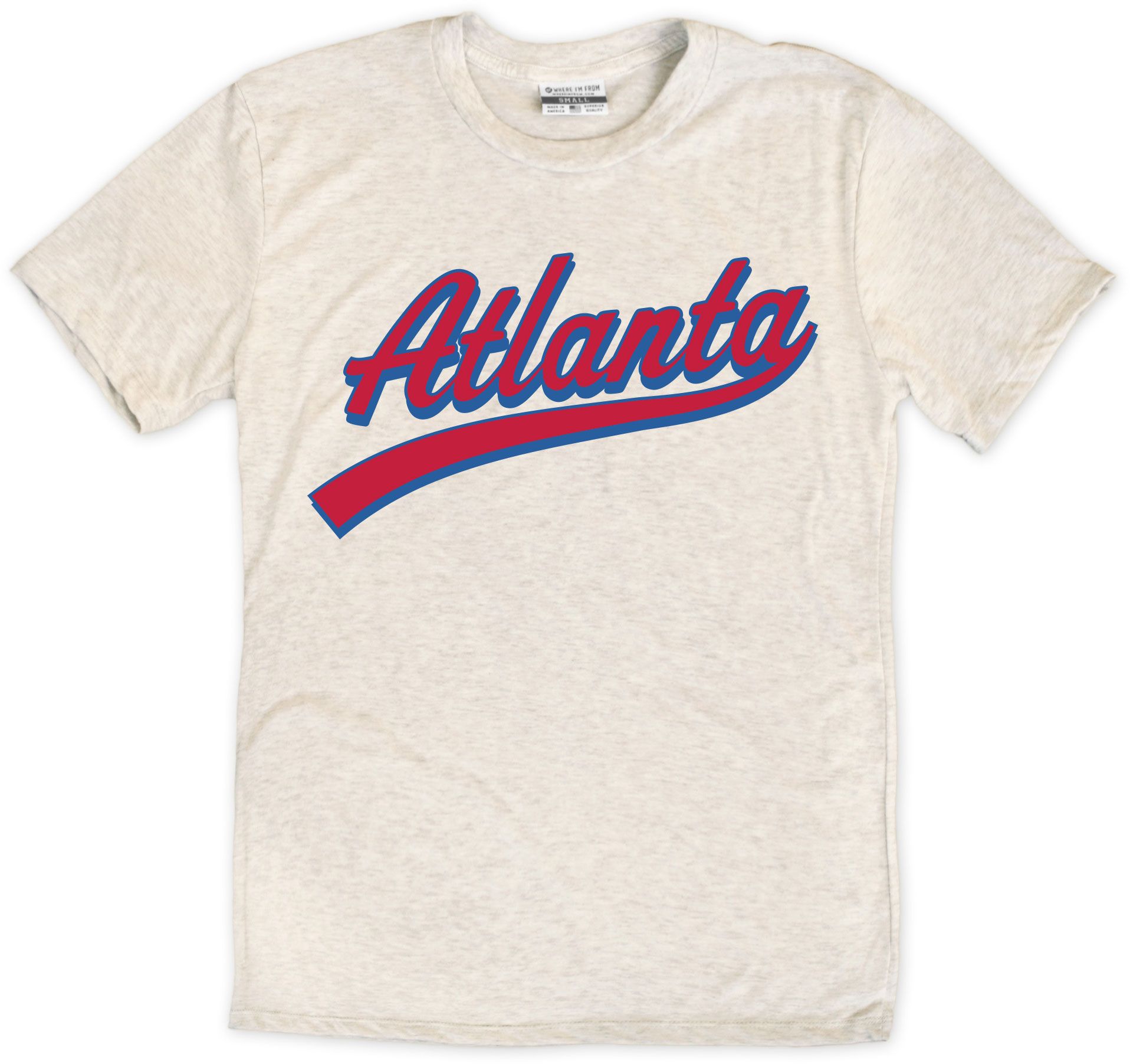 Where I'm From Adult Atlanta Ash Baseball T-Shirt