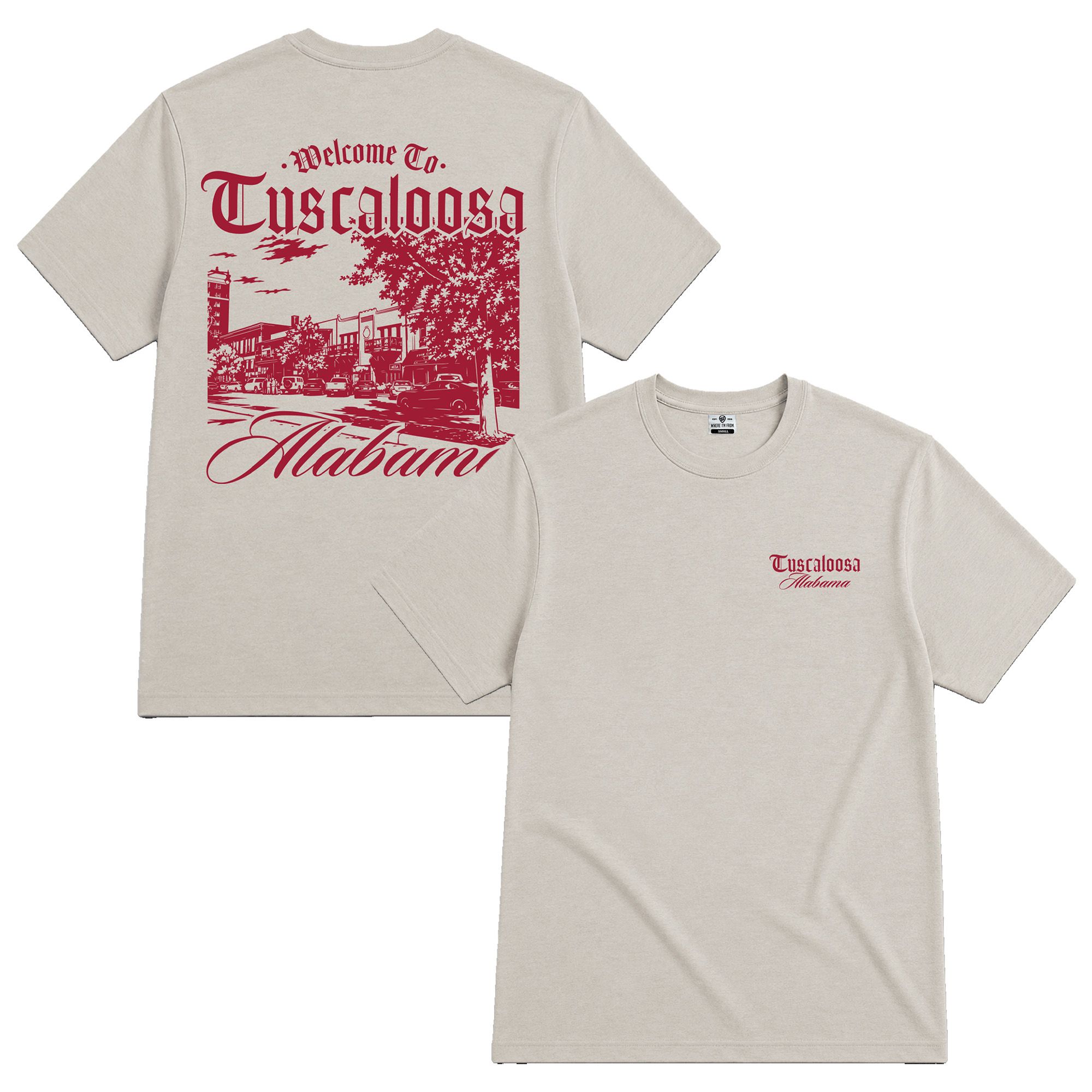 Where I'm From Adult Tuscaloosa 2 Hit T-Shirt