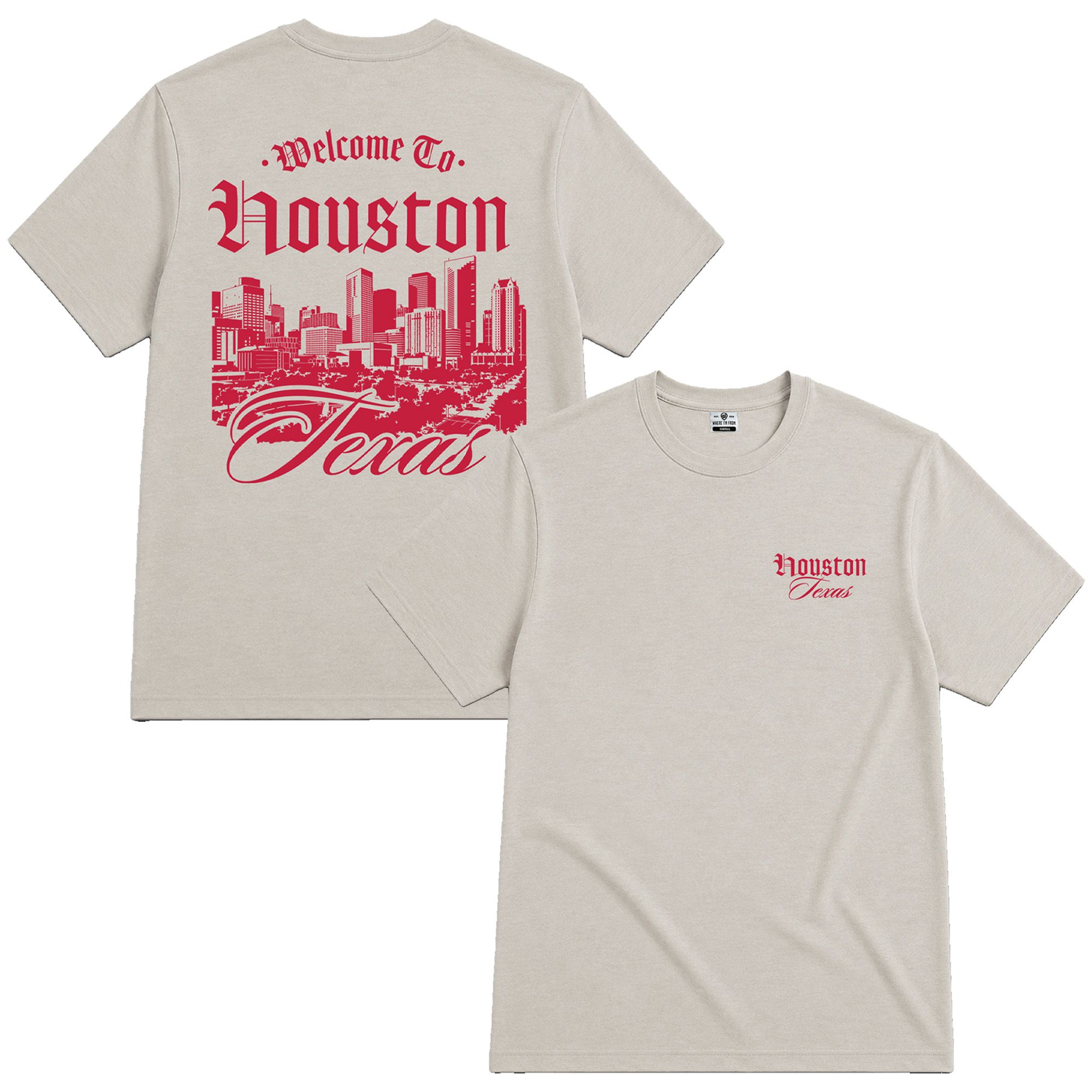 Where I'm From Adult Houston 2 Hit T-Shirt