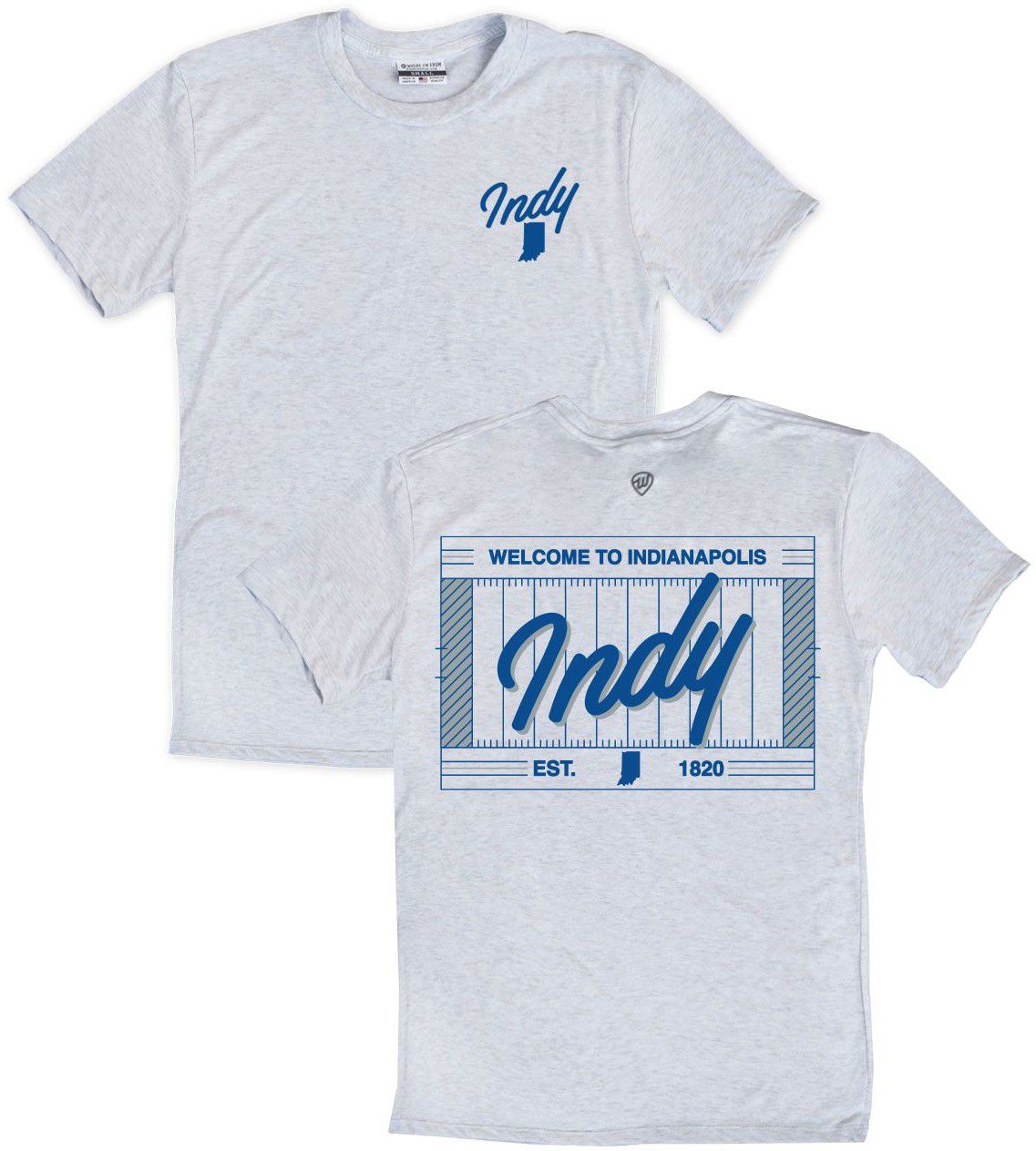 Where I'm From Adult Indiana Field 2 Hit T-Shirt