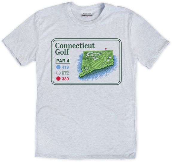 Where I'm From Men's Father's Day Connecticut Ash Golf T-Shirt