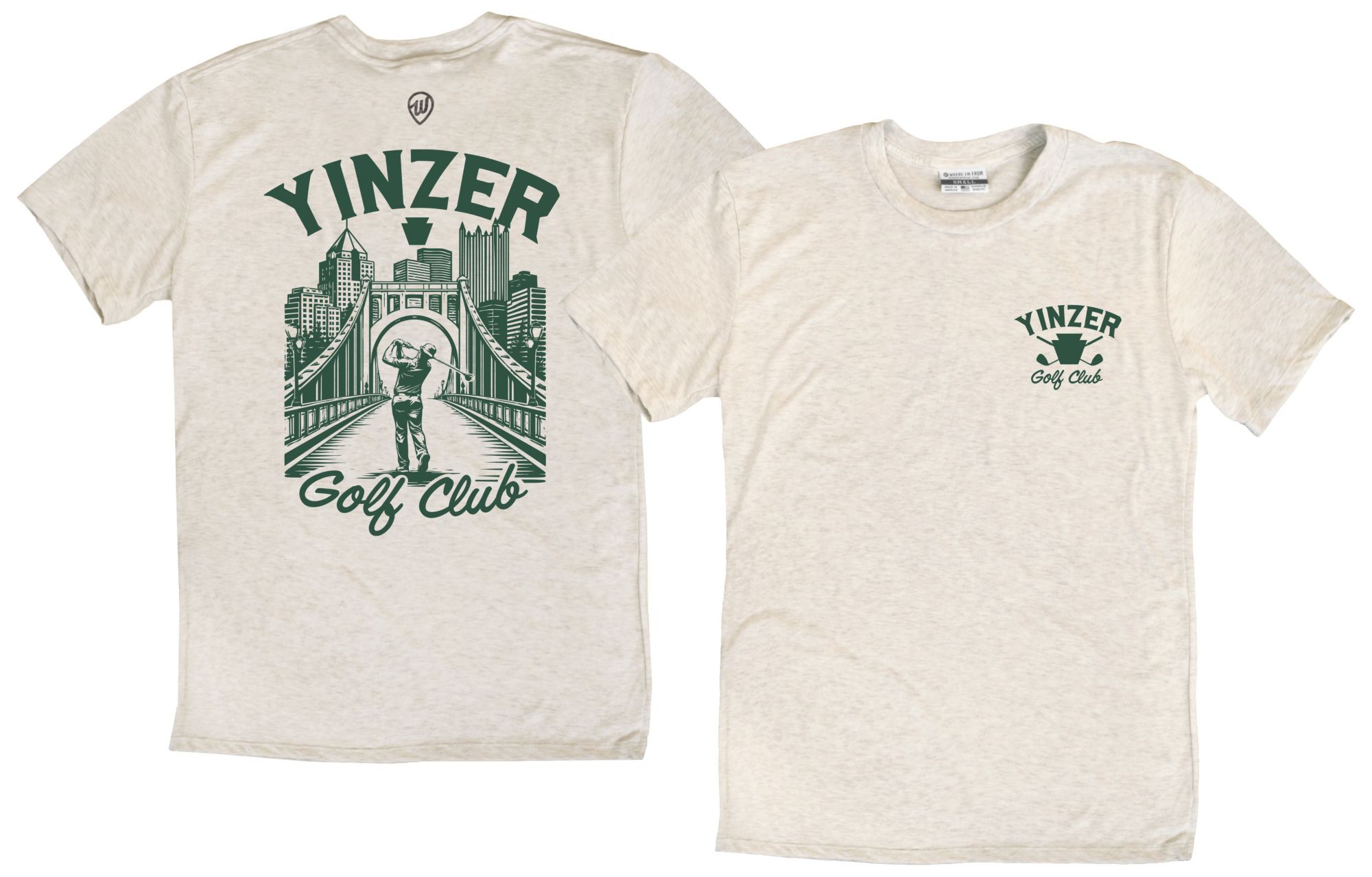Where I'm From Men's Father's Day Pittsburgh Oatmeal Yinzer Golf T-Shirt