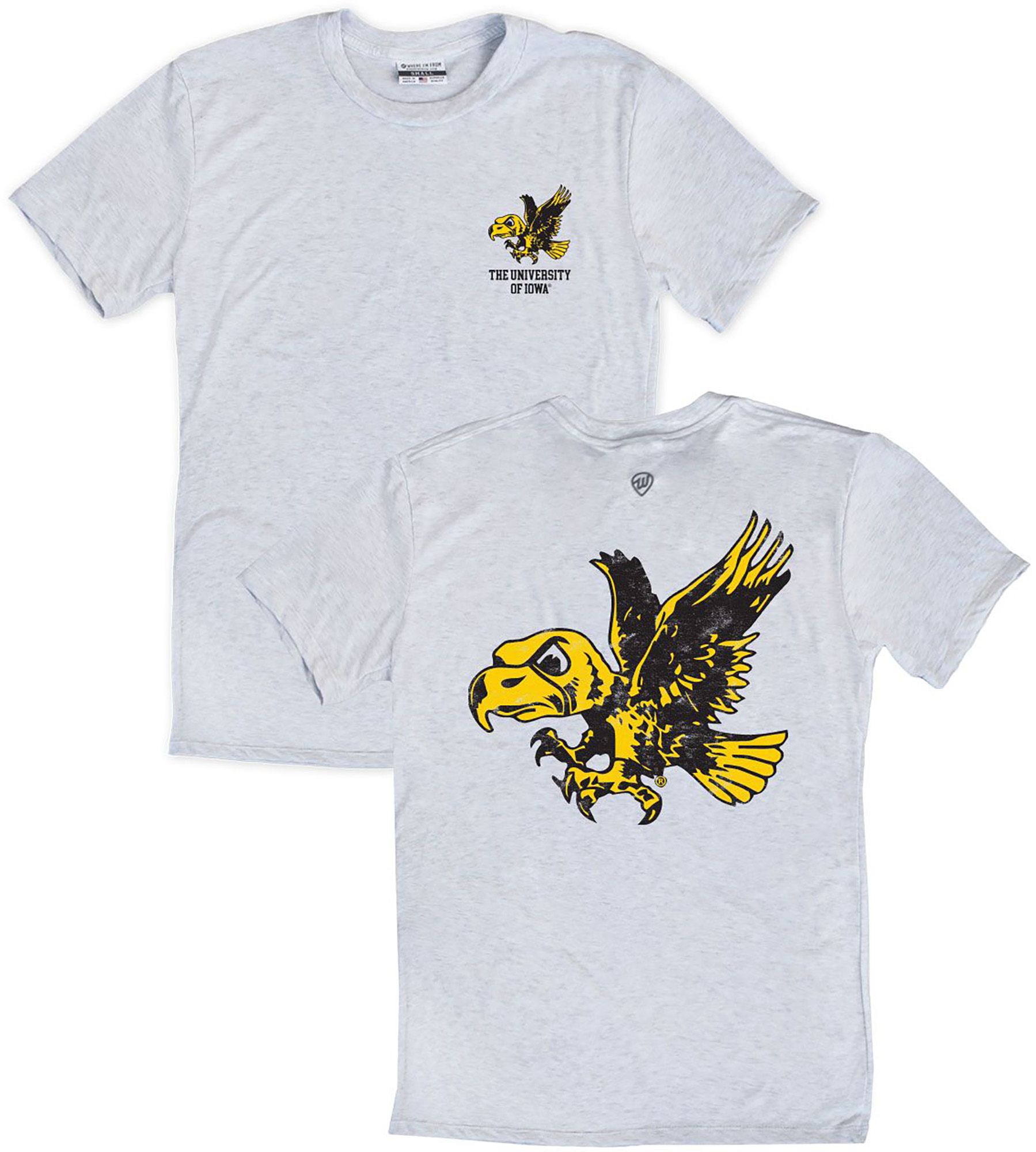 WHERE IM FROM Men's Iowa Hawkeyes Ash Hawk Football T-Shirt
