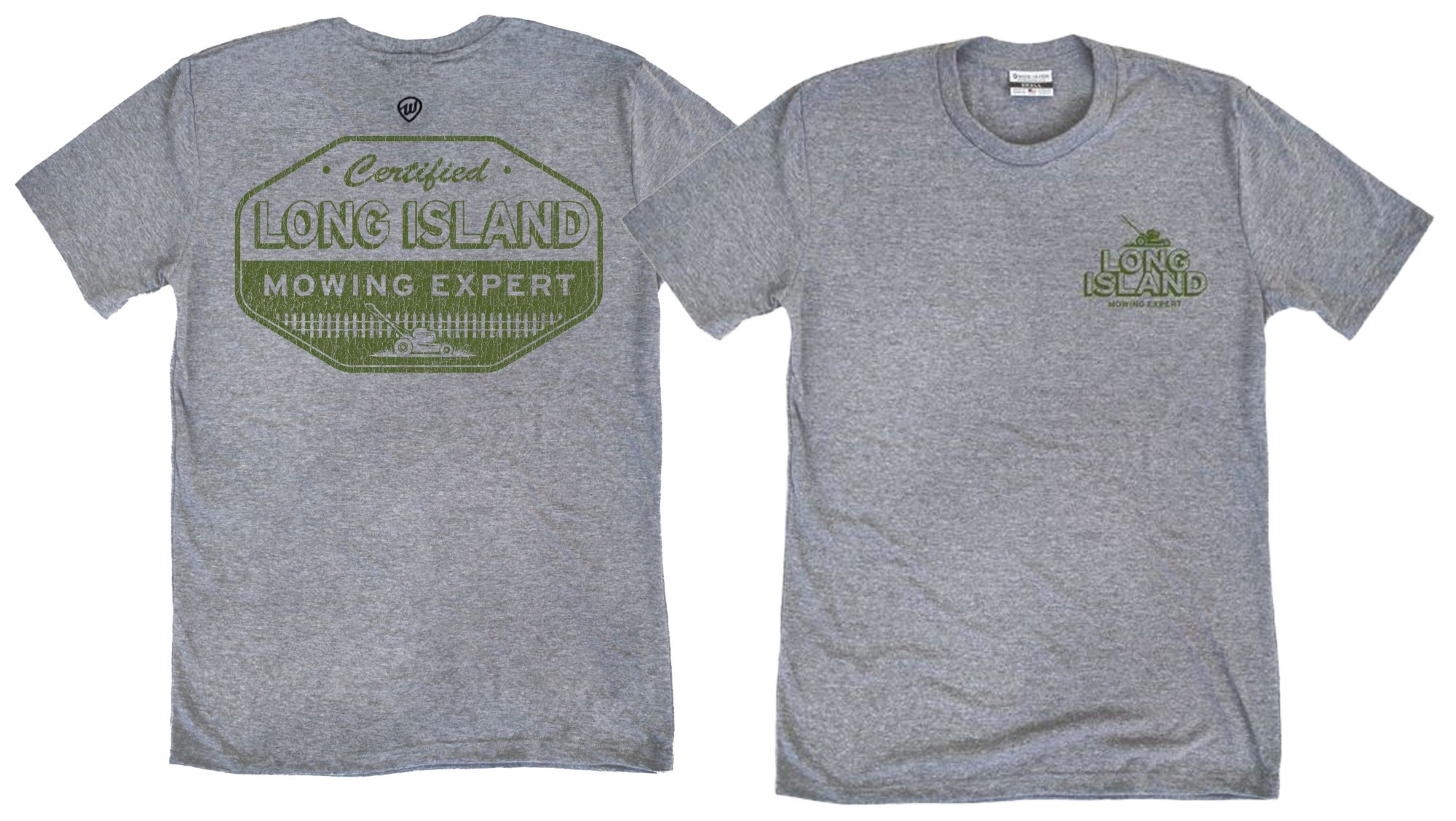 Where I'm From Men's Long Island Gray Father's Day Mowing 2 Hit T-Shirt
