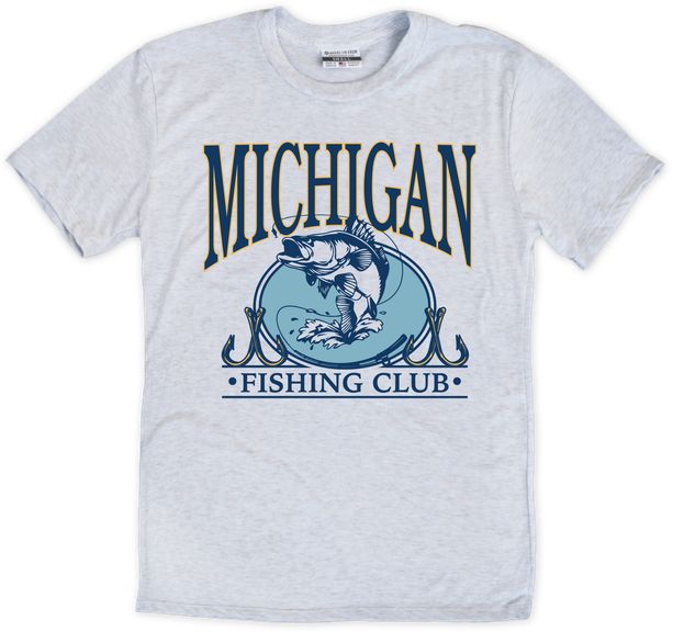 Where I'm From Men's Father's Day Michigan Ash Fishing Club T-Shirt