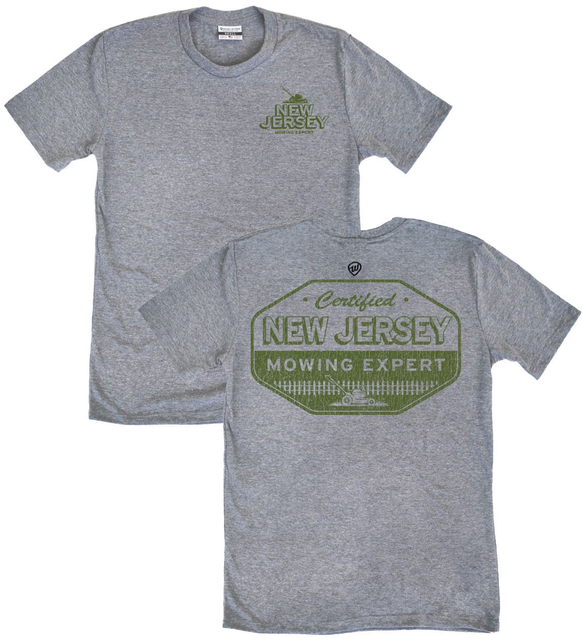 Where I'm From Men's Father's Day New York Gray Mowing 2 Hit T-Shirt