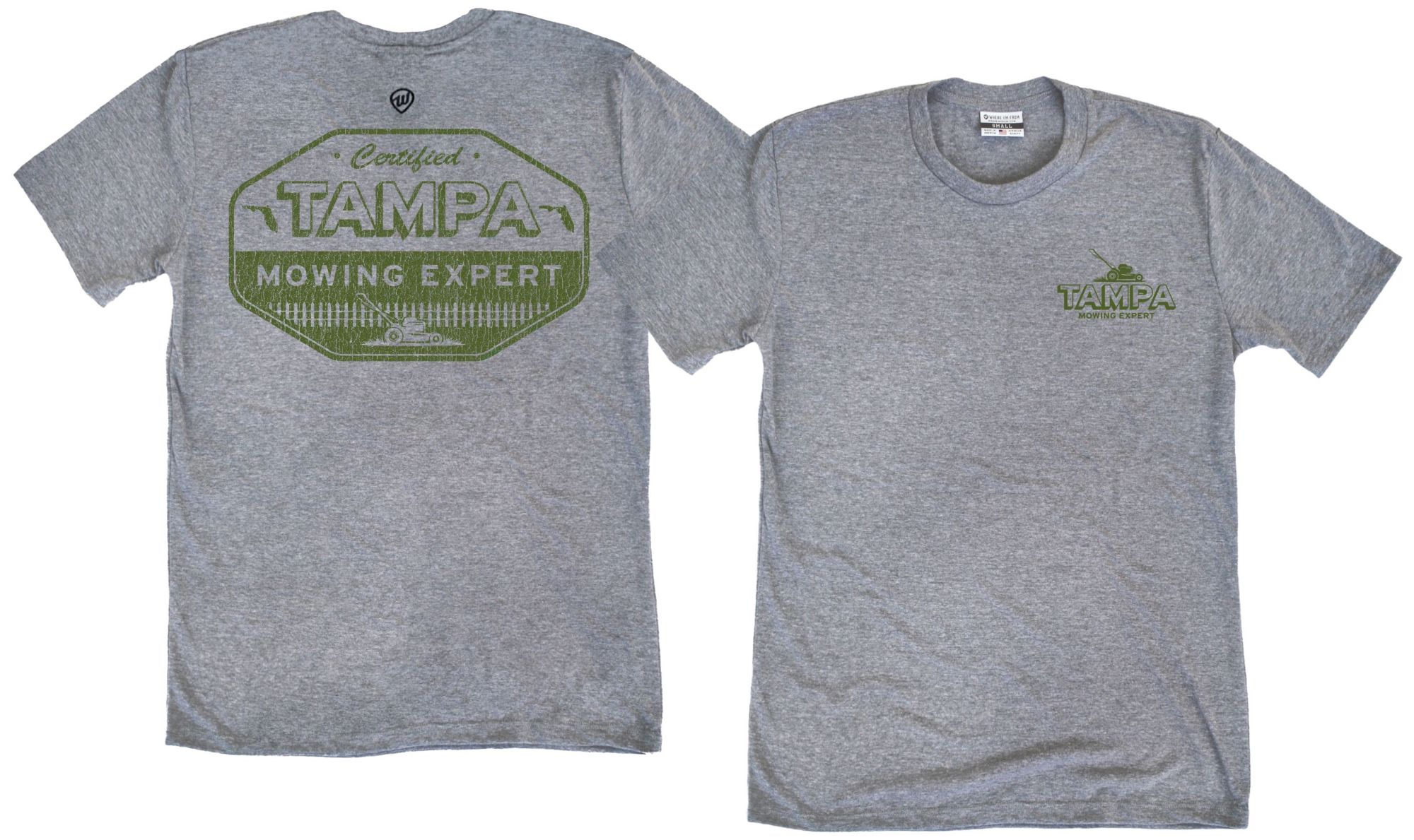Where I'm From Men's Tampa Gray Father's Day Mowing 2 Hit T-Shirt