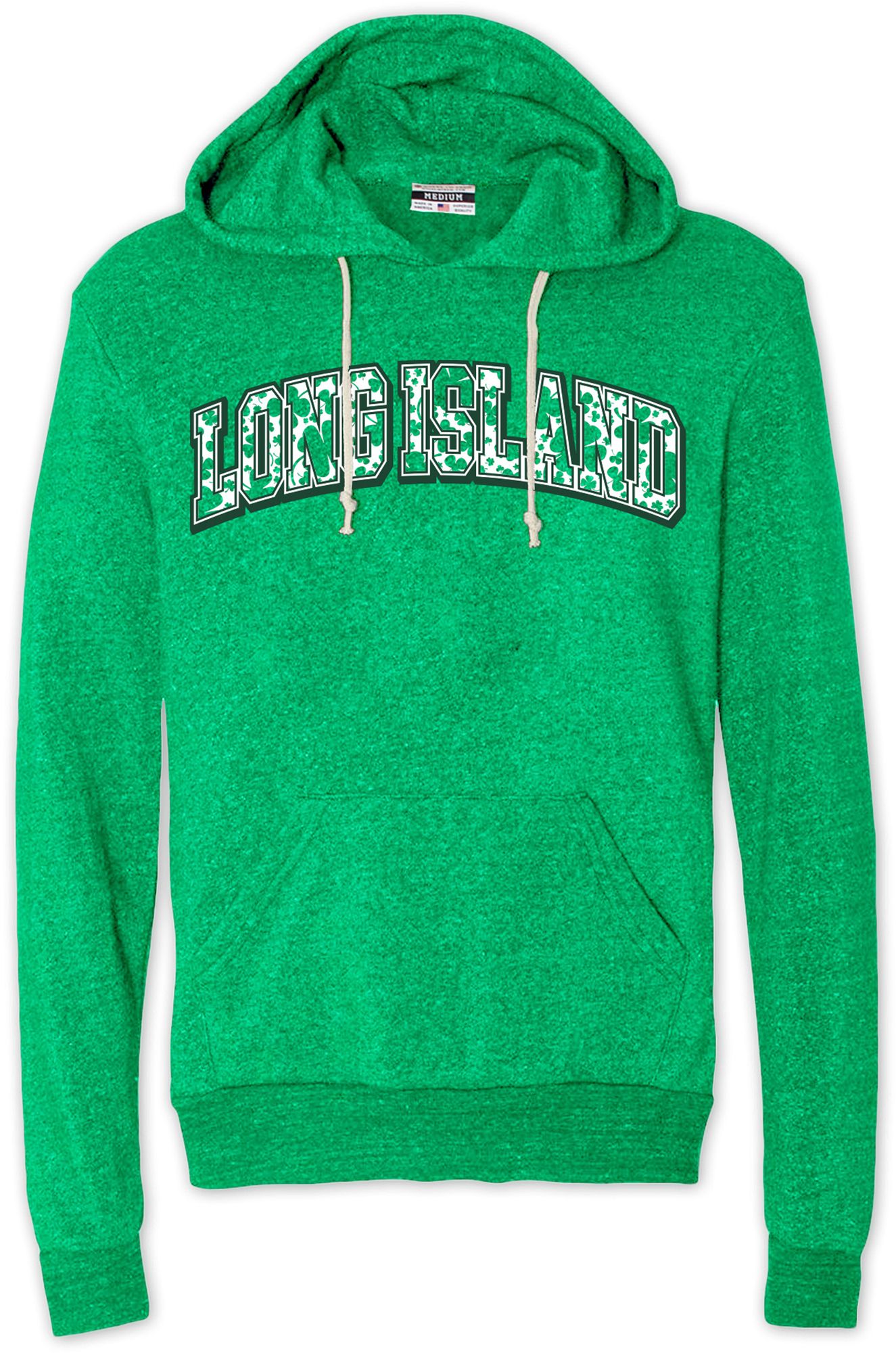 Where I'm From Unisex Long Island St. Patrick's Day Green Arch Pullover Hoodie