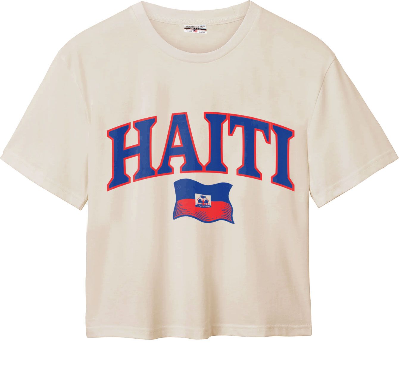Where I'm From Women's Haiti Natural Flag T-Shirt