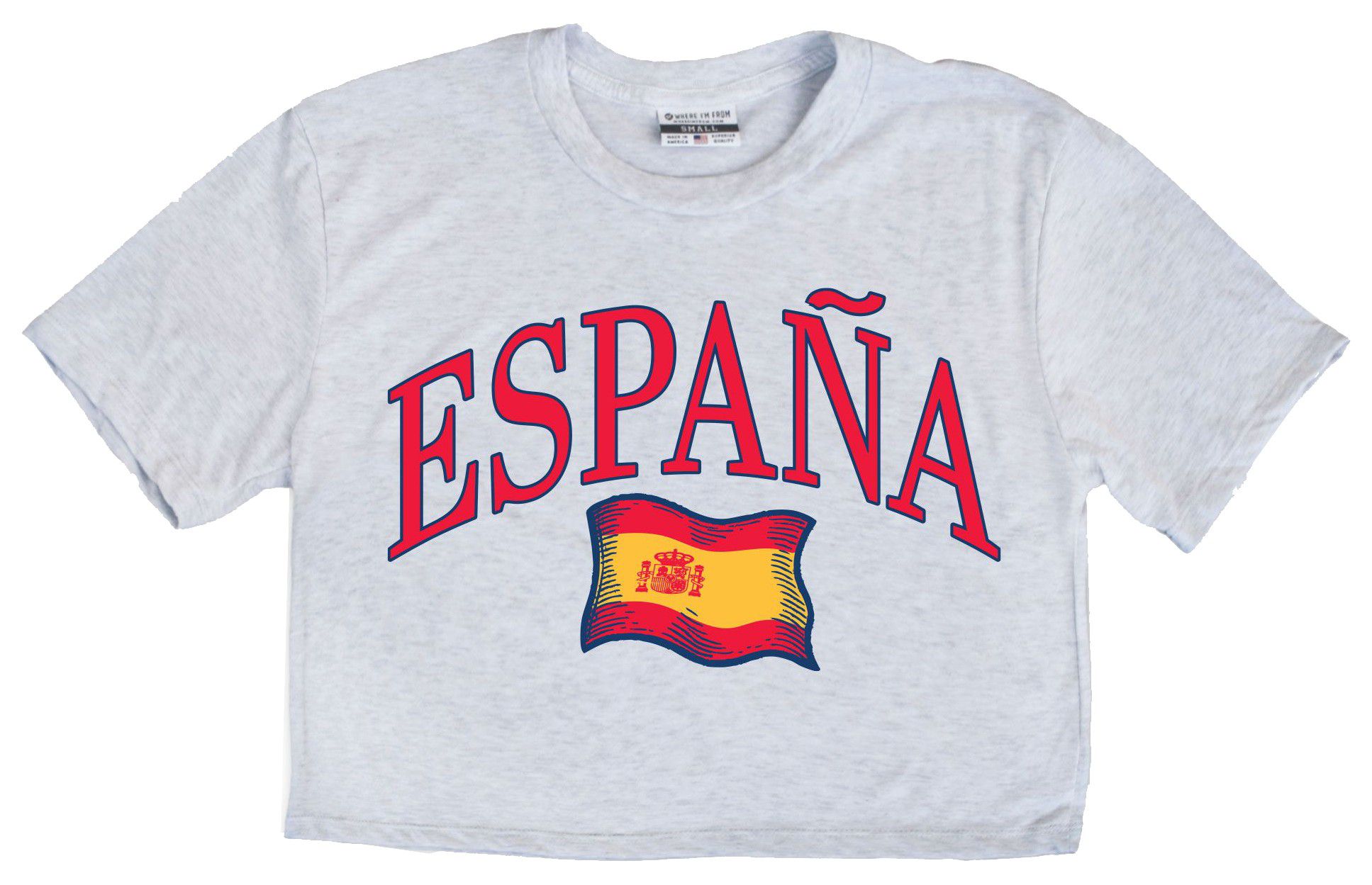Where I'm From Women's Spain Ash Flag T-Shirt