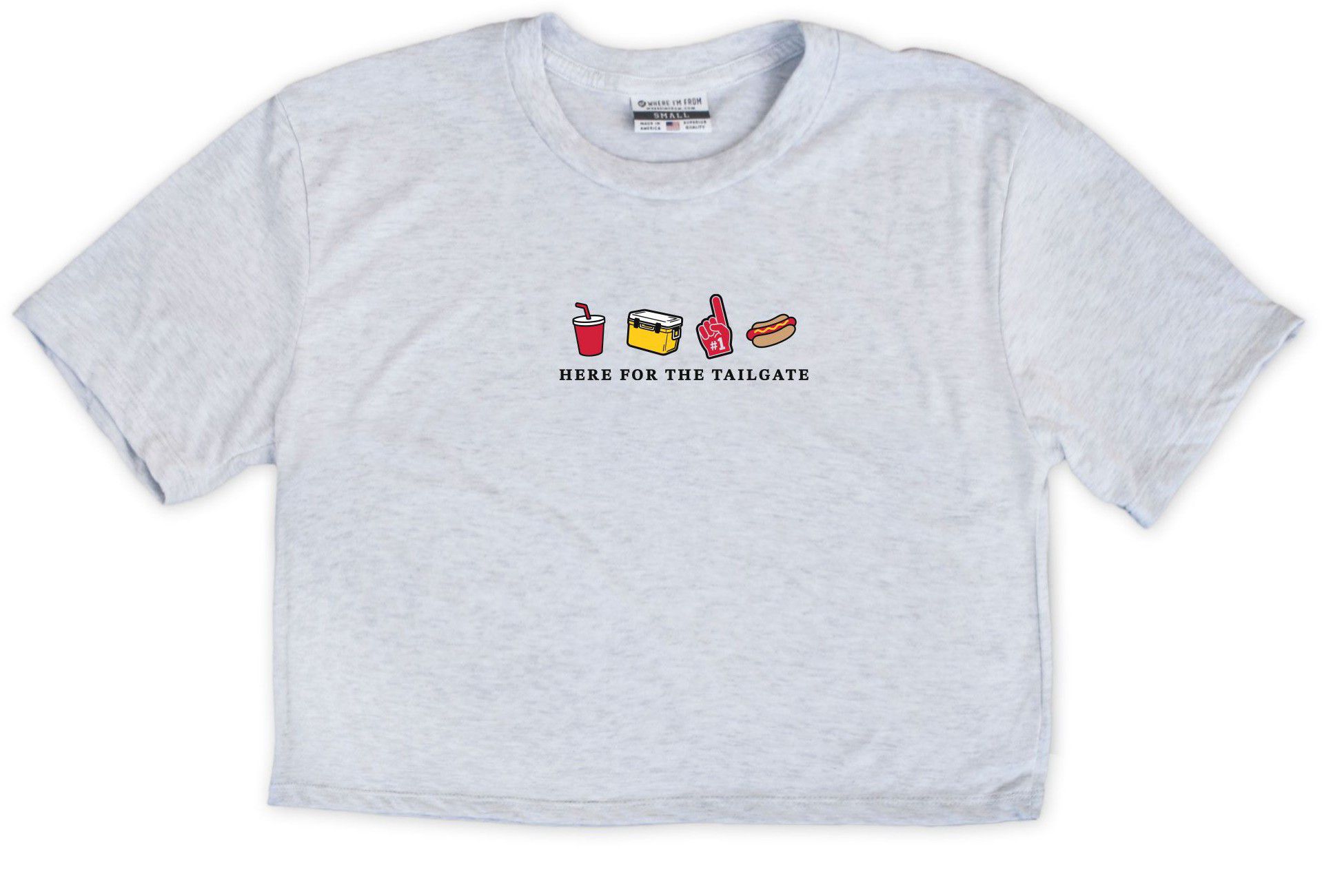 Where I'm From Women's Tailgate Ash Icon Cropped T-Shirt