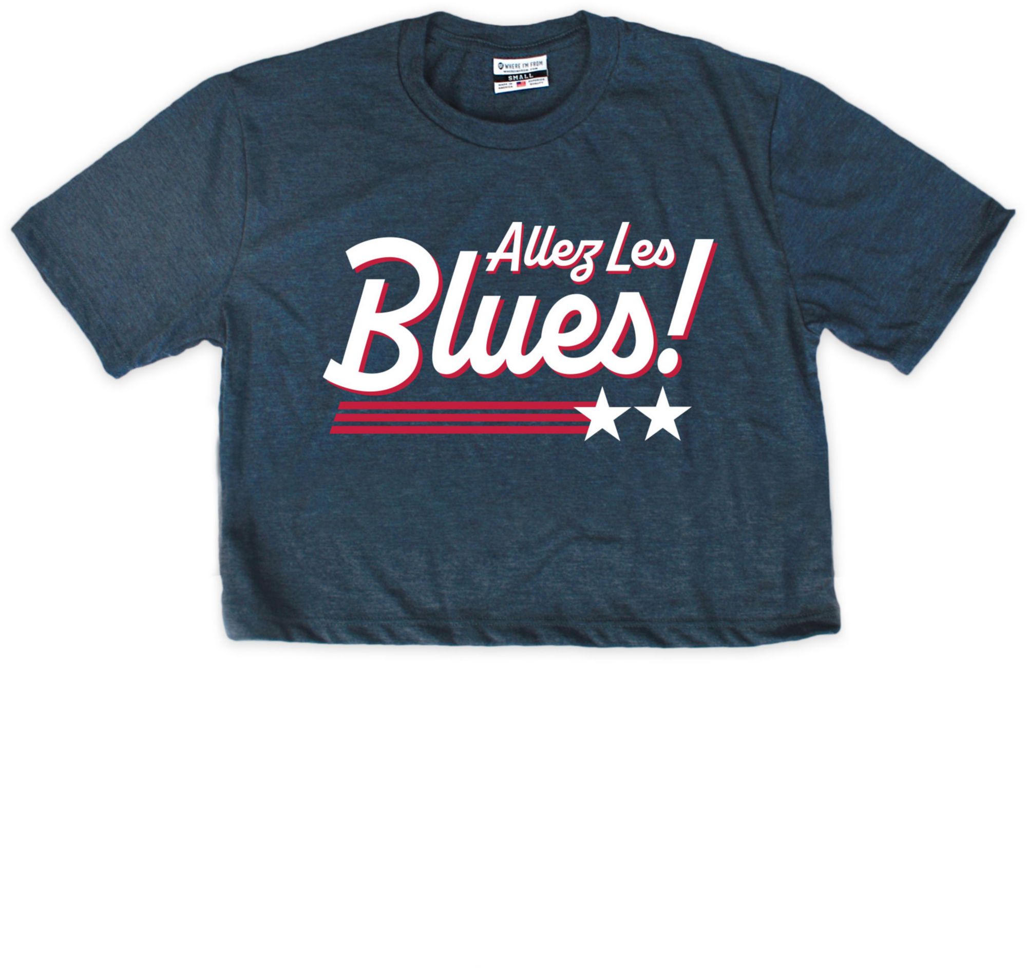 Where I'm From Women's France Navy 'Alleza Blues' Cropped T-Shirt