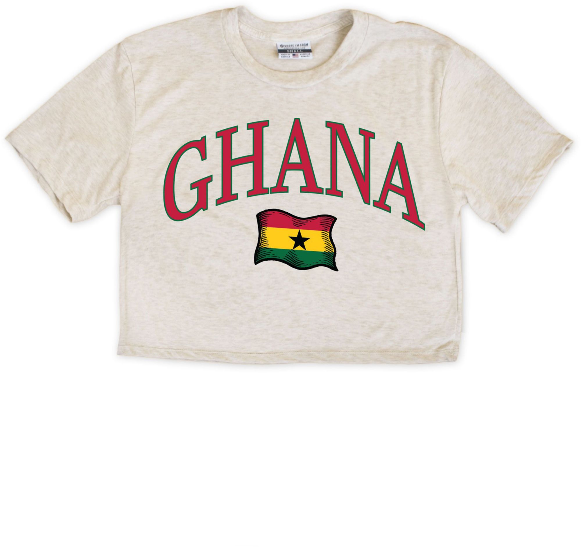 Where I'm From Women's Ghana Oatmeal Cropped T-Shirt