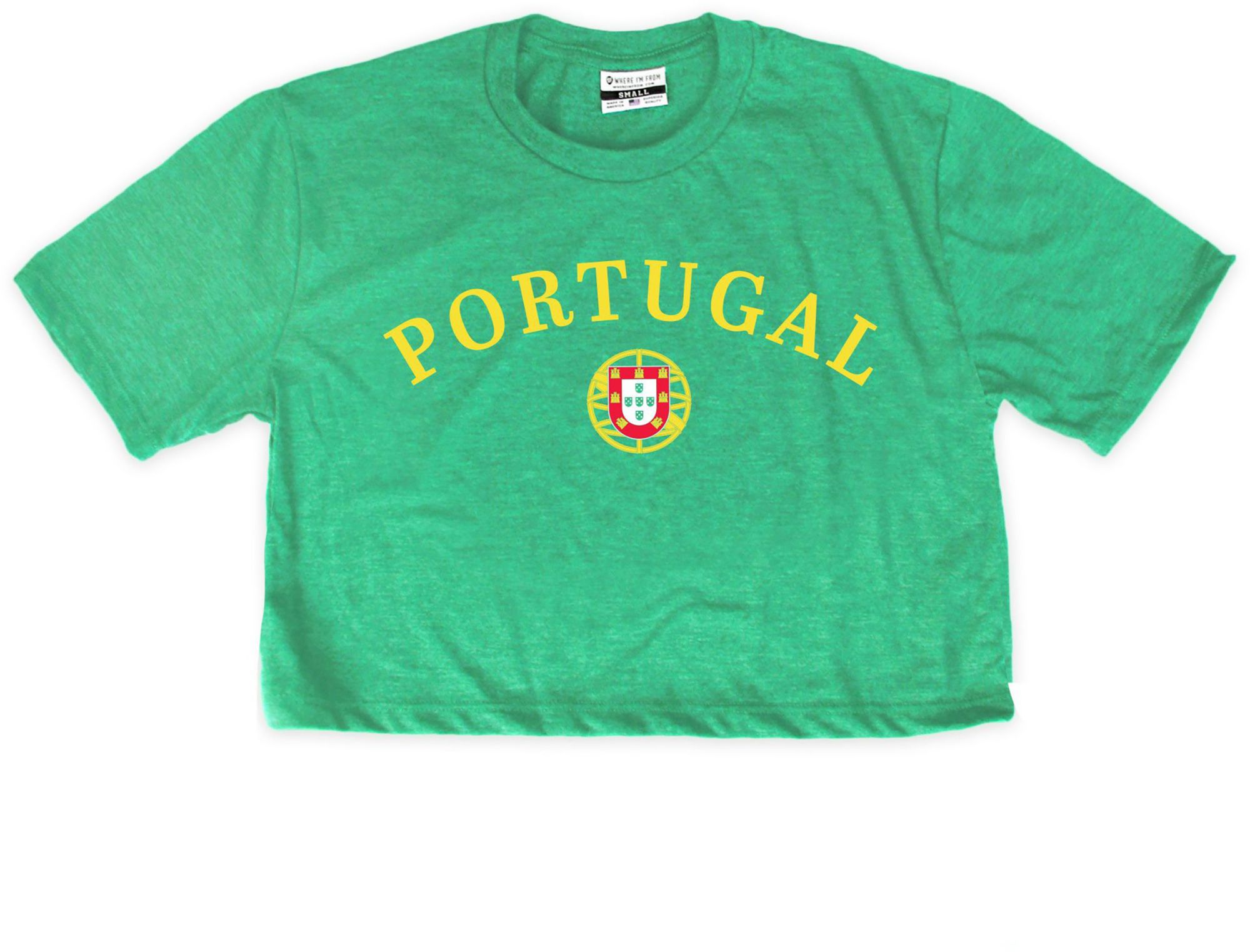 Where I'm From Women's Portugal Kelly Green Country Flag T-Shirt