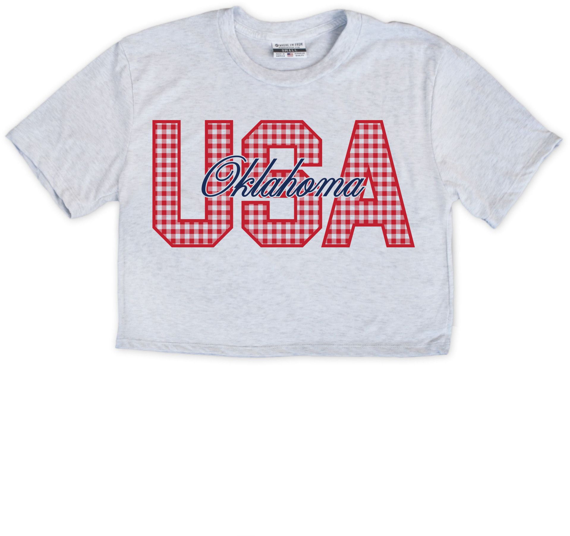 Where I'm From Women's Oklahoma White 2026 Americana Script T-Shirt