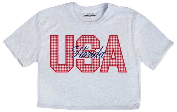 Where I'm From Women's Florida White 2026 Americana Script T-Shirt
