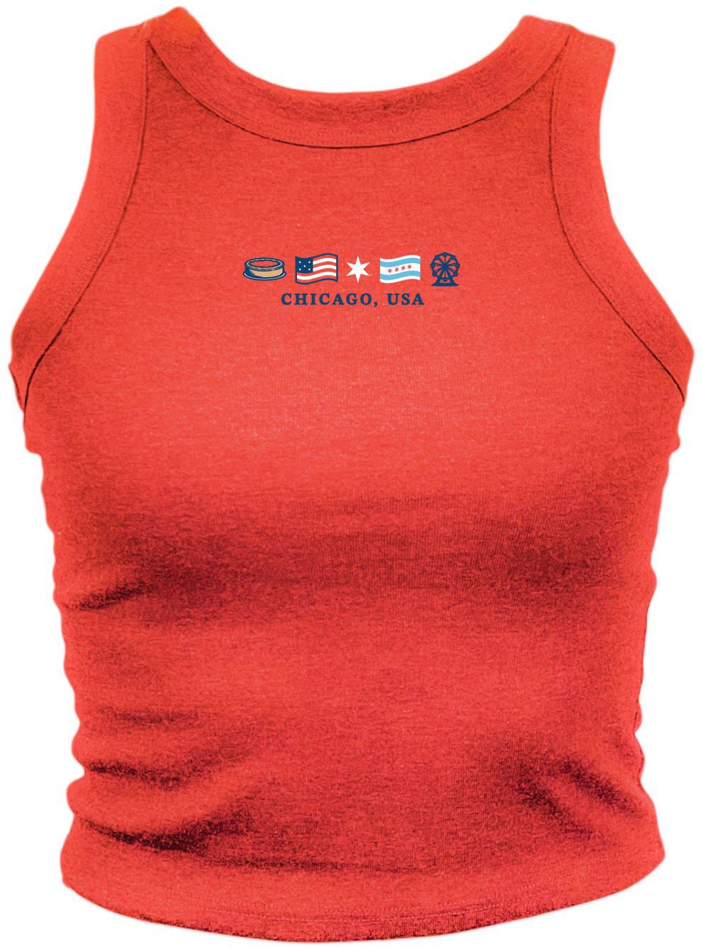 Where I'm From Women's Chicago Red 2026 Americana Icon Tank Top