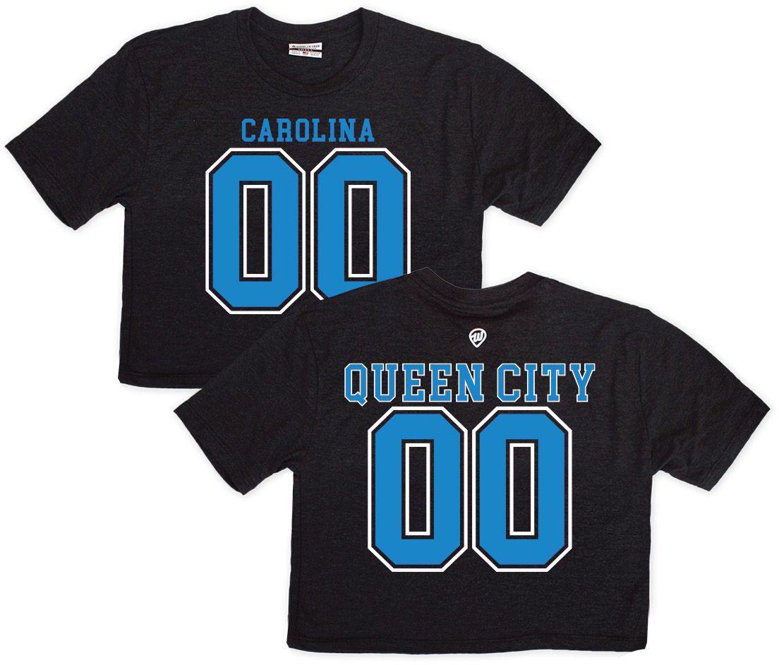 Where I'm From Women's Carolina Black 2 Hit Cropped T-Shirt