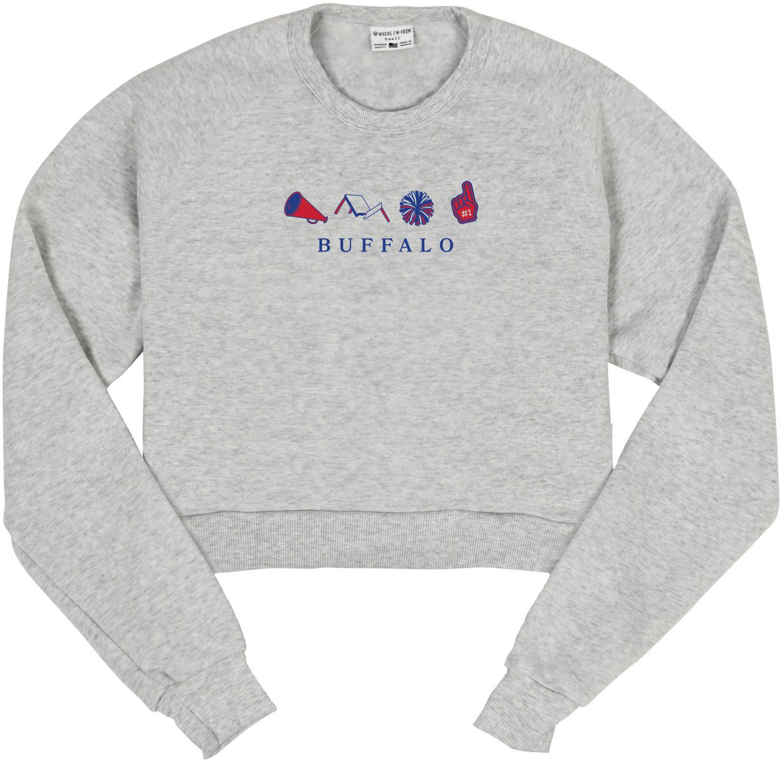 Where I'm From Women's Buffalo Ash Cropped Crewneck Sweatshirt
