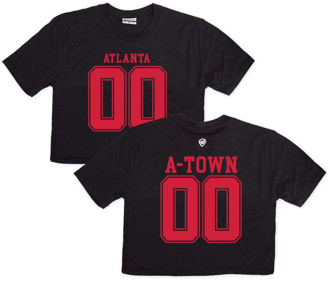 Where I'm From Women's Atlanta Black 2 Hit Cropped T-Shirt