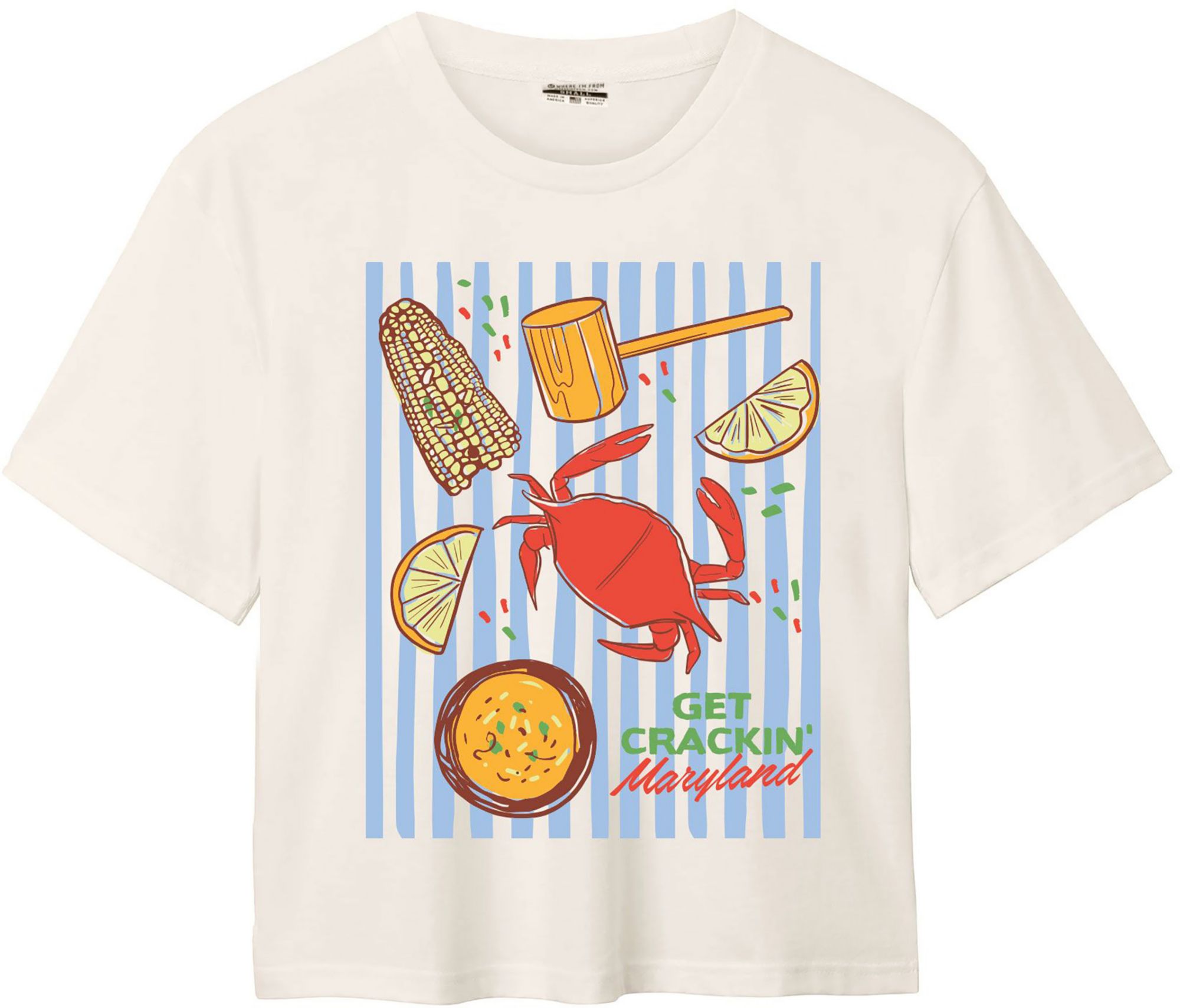 Where I'm From Women's Maryland Tan Crackin' Easy T-Shirt