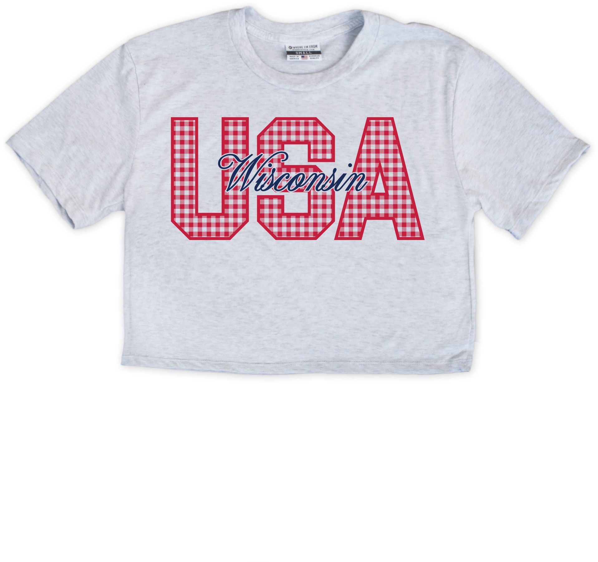 Where I'm From Women's Wisconsin White 2026 Americana Script T-Shirt
