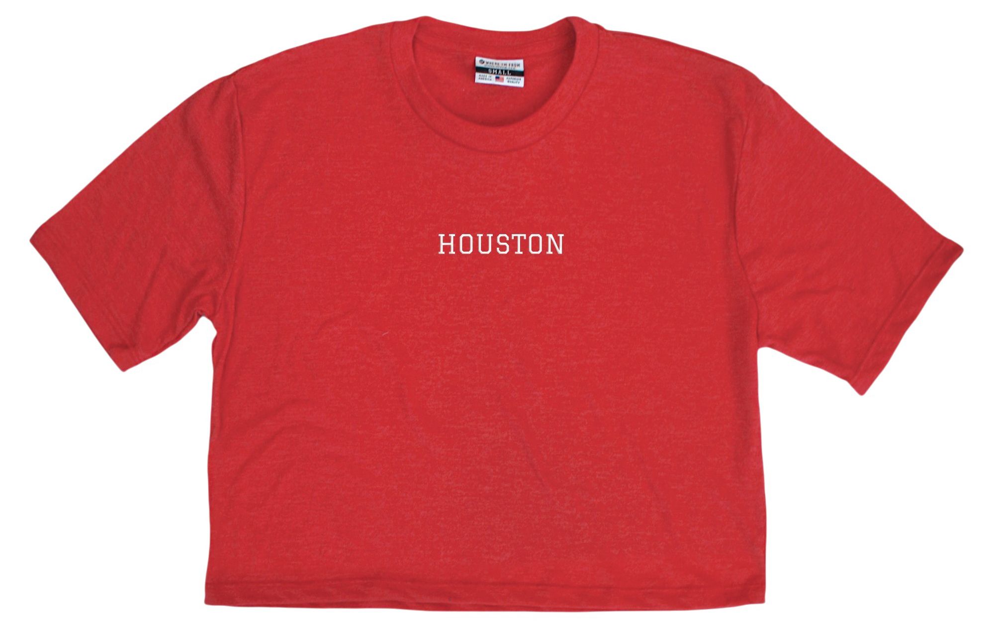 Where I'm From Women's Houston Red Embroidered T-Shirt