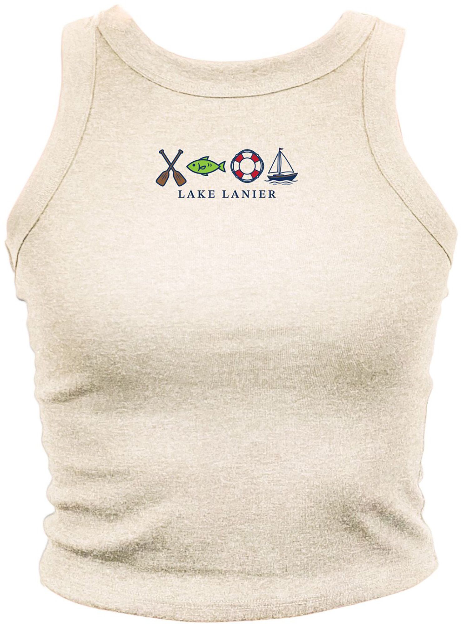 Where I'm From Women's Lake Lanier Cream Icon Tank