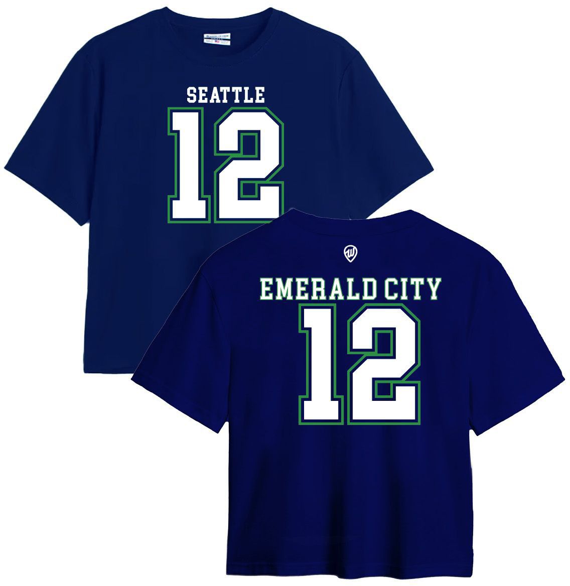 Where I'm From Women's Seattle Easy 2 Hit T-Shirt, Large, Blue