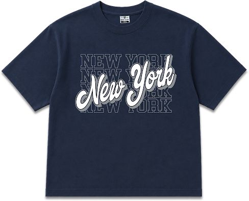 Where I'm From Women's New York Script Easy, XL, Blue