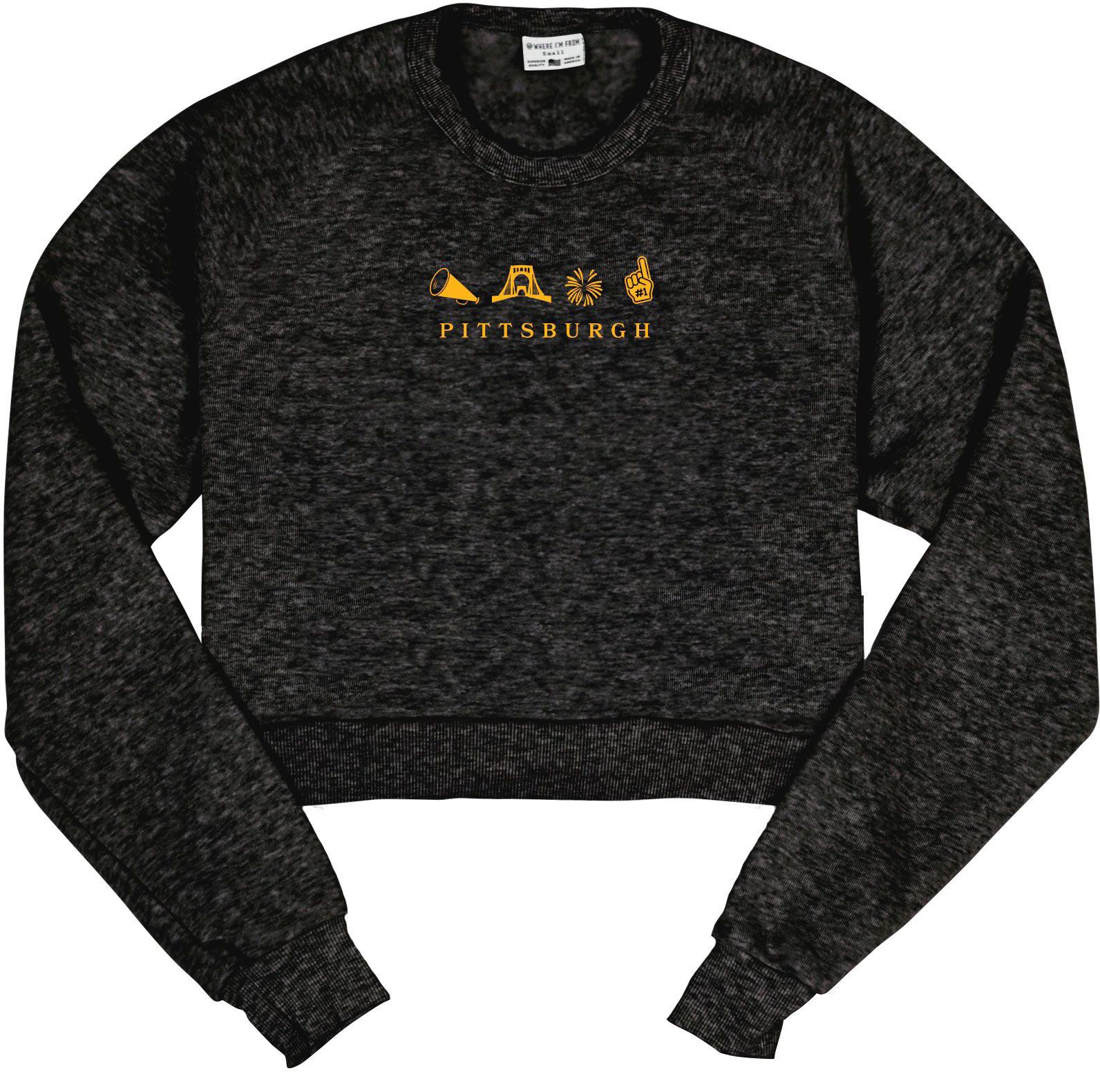 Where I'm From Women's Pittsburgh Icon Cropped Crewneck Sweatshirt