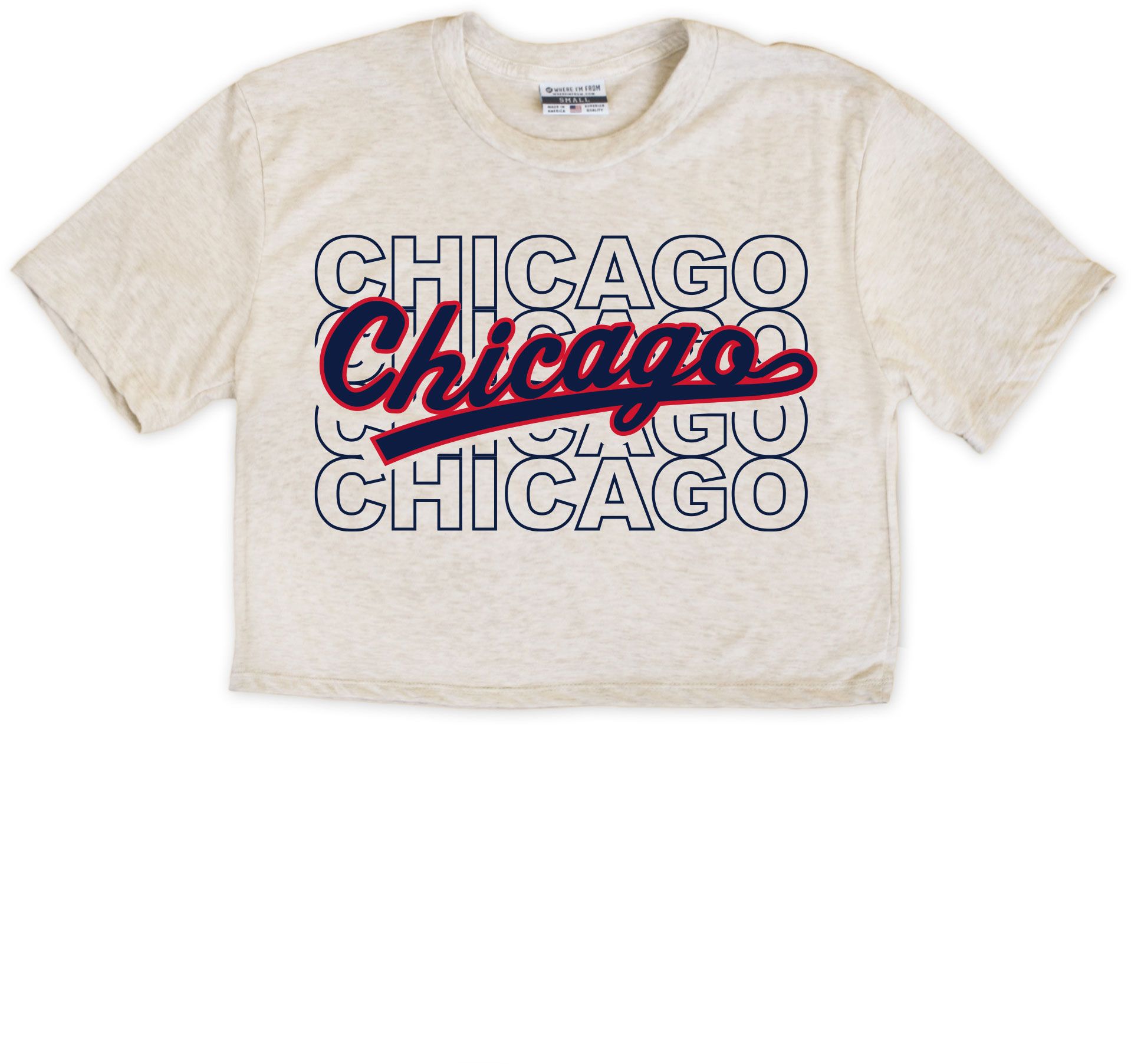 Where I'm From Women's Chicago Oatmeal Repeat Cropped T-Shirt
