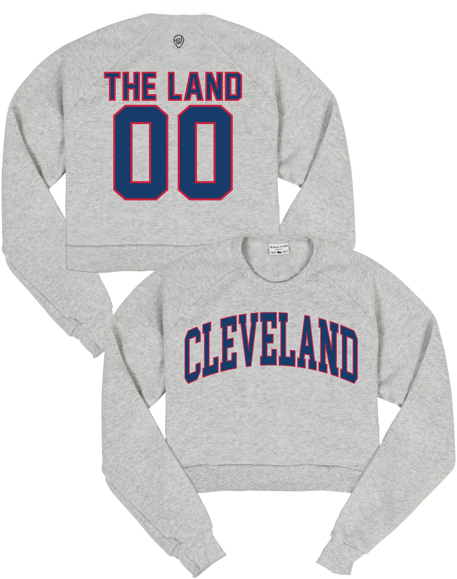 Where I'm From Women's Cleveland Ash Cropped Crewneck Sweatshirt