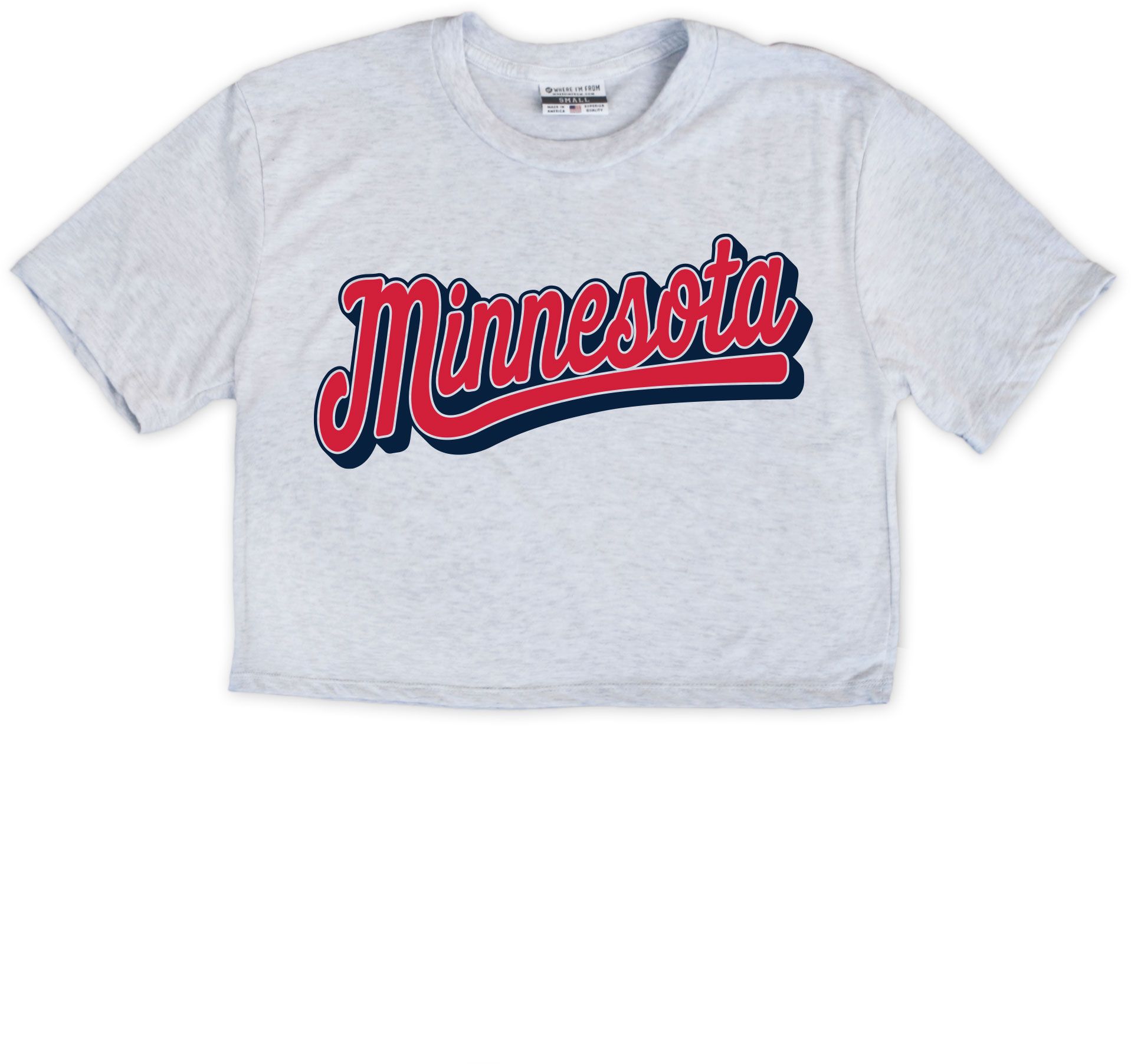 Where I'm From Women's Minnesota Ash Script T-Shirt