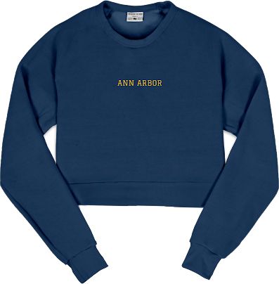 Where I'm From Women's Ann Arbor Embroidered Sweatshirt