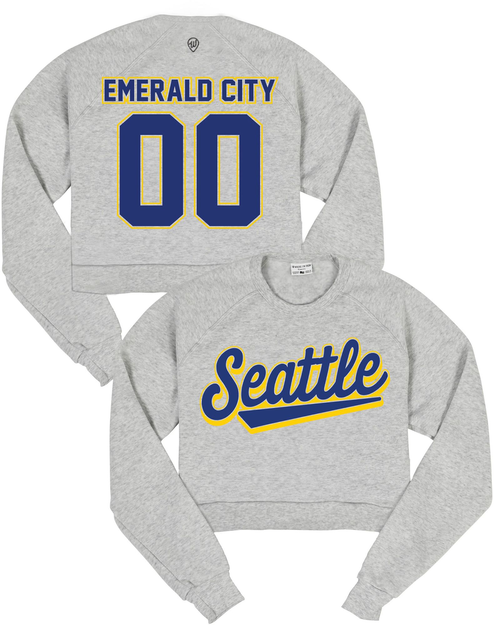 Where I'm From Women's Seattle Ash Cropped Crewneck Sweatshirt